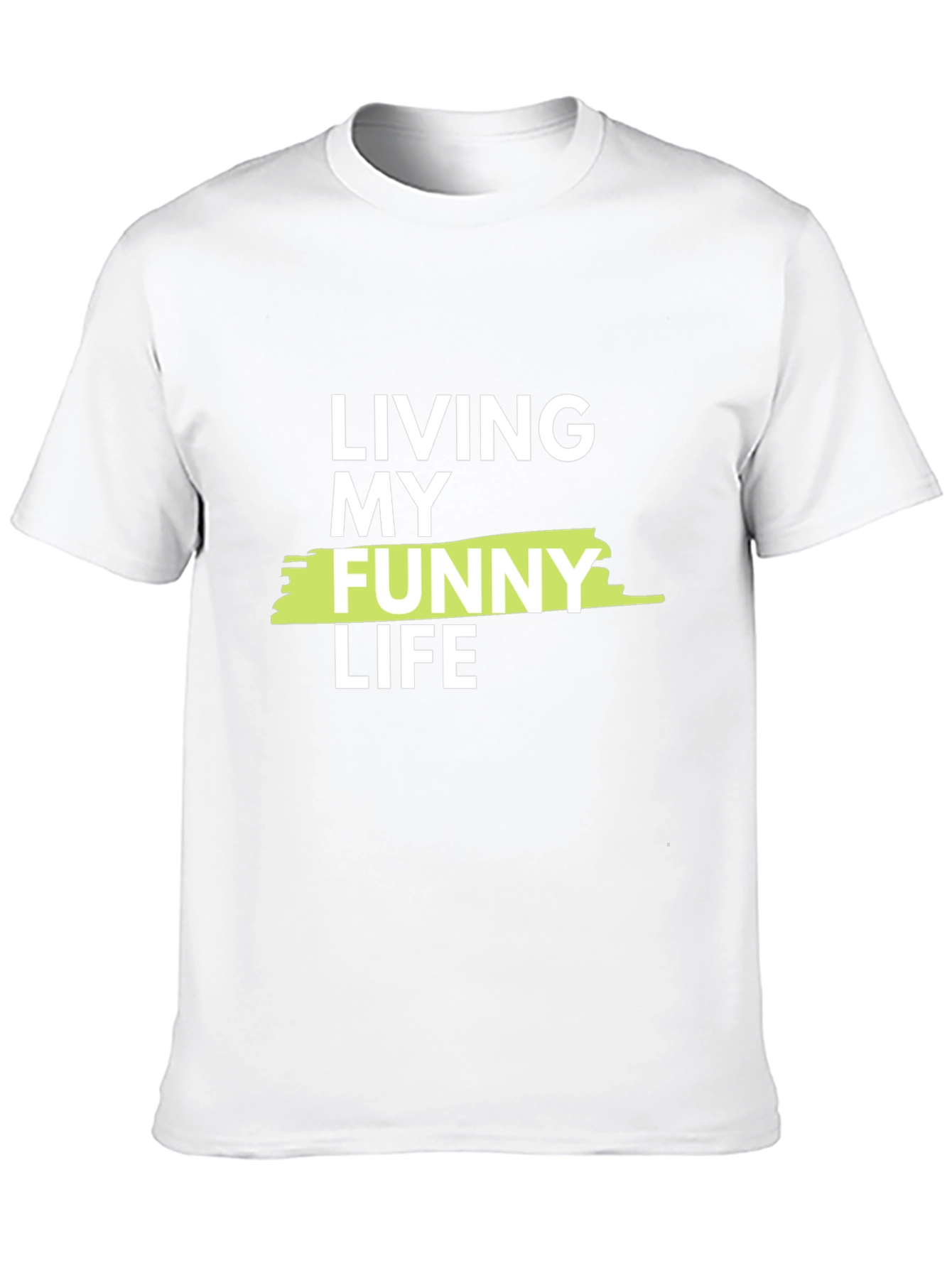 Black Living My Funny Life Graphic Tee - Casual Black T-Shirt view 10