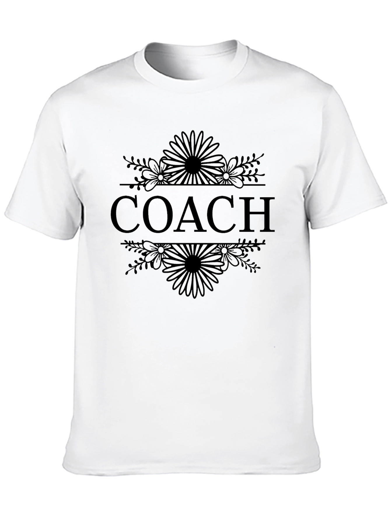 Black Coach Floral Graphic T-Shirt - Unisex Style view 10