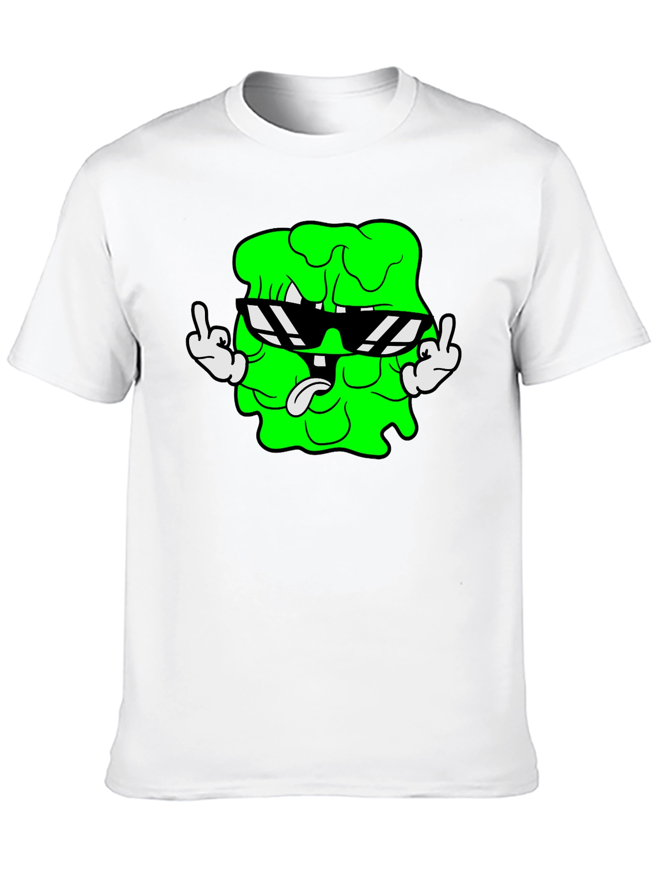 Black Cool Slime Cartoon Graphic Tee - Black view 10