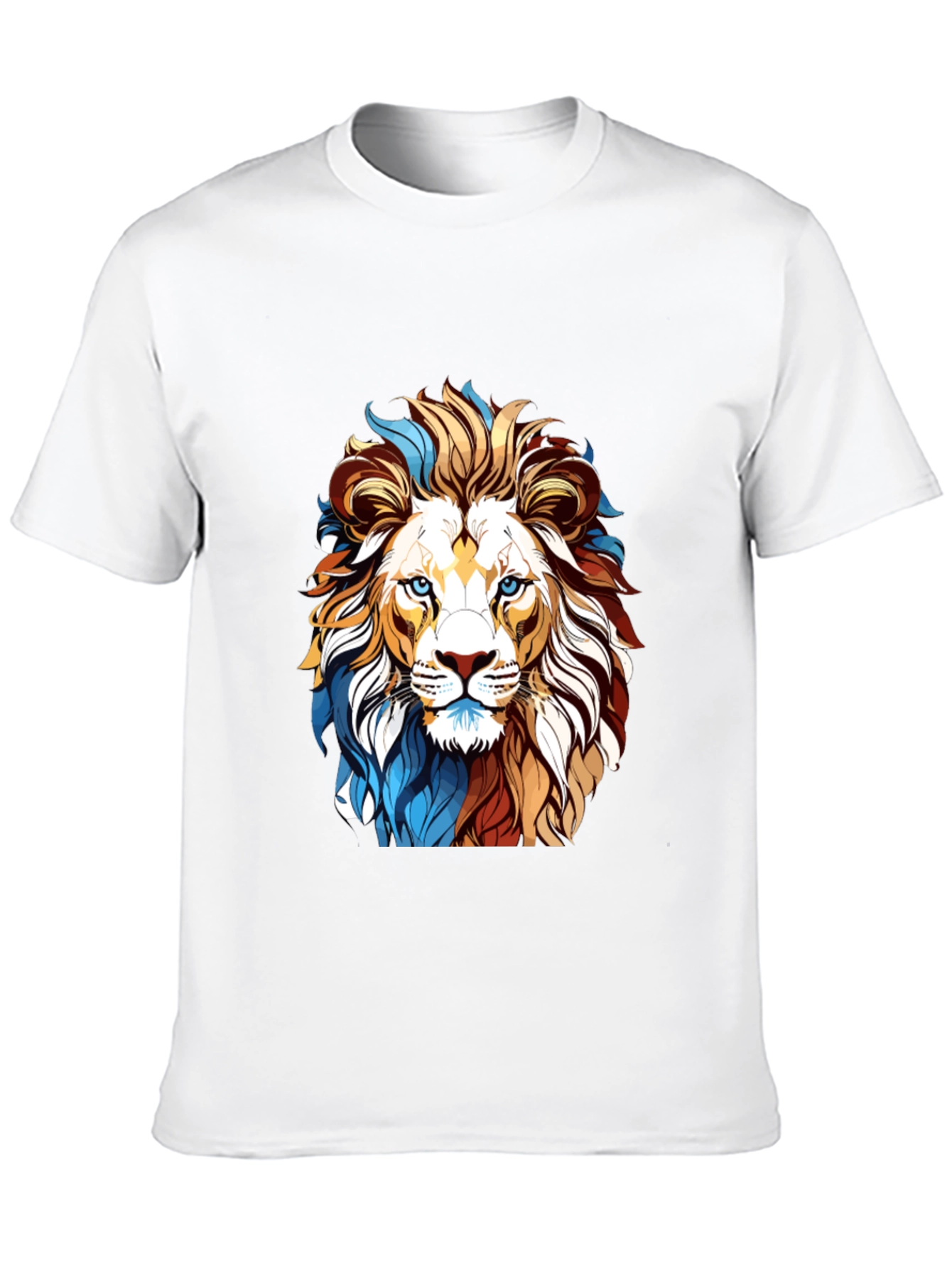 Black Lion Graphic Print Black T-Shirt view 10