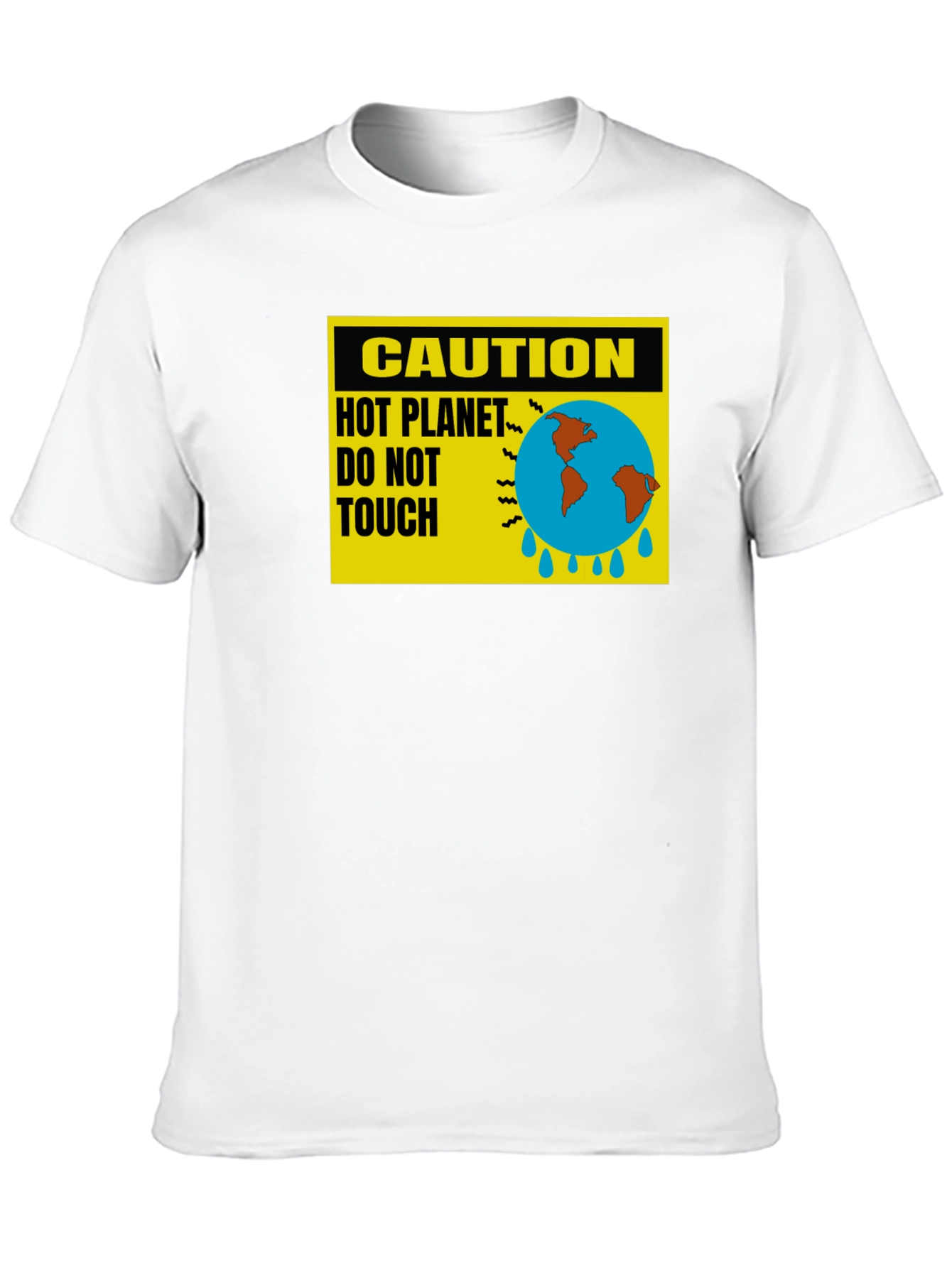 Caution Hot Planet T-Shirt - Global Warming Awareness Tee - 10