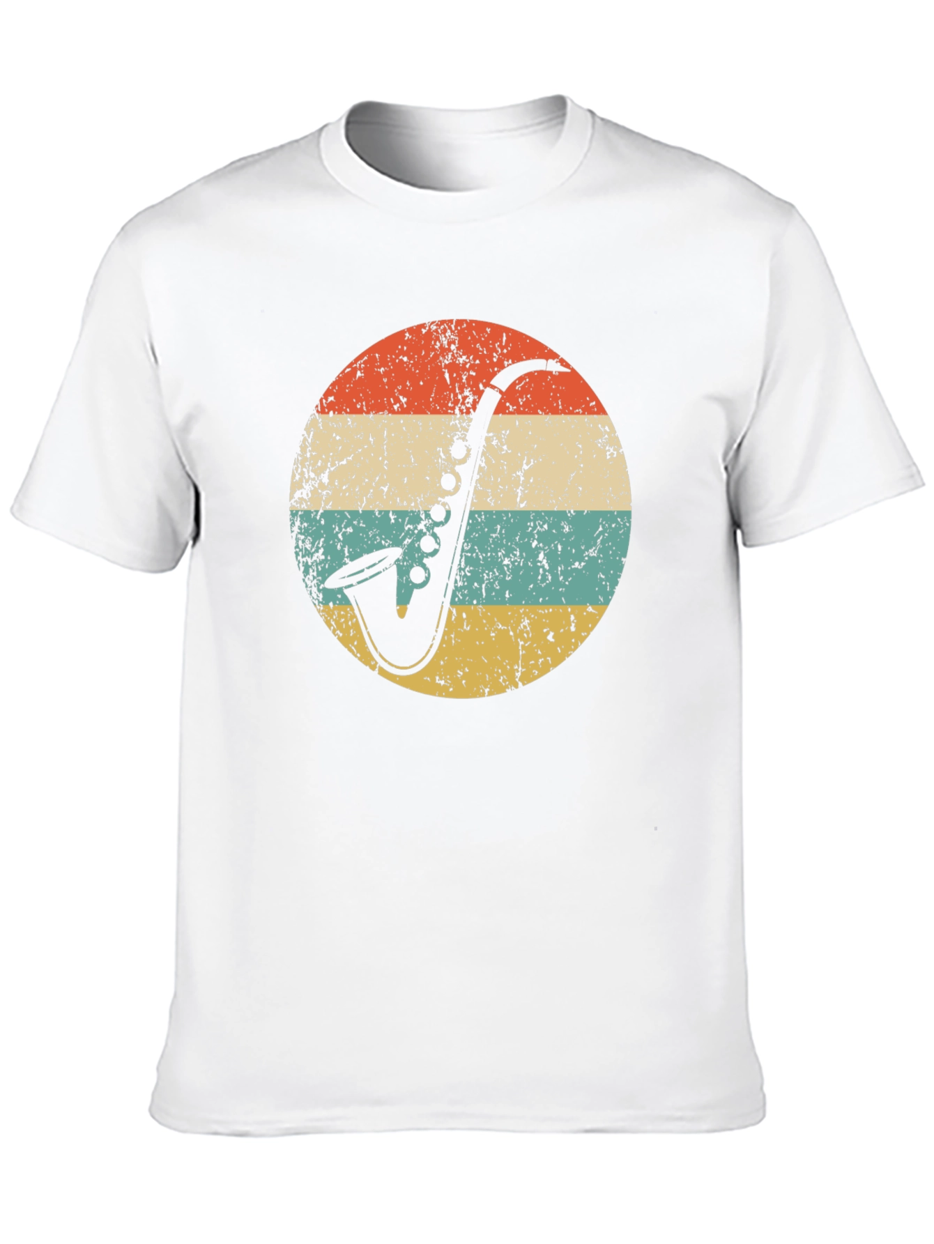 Black Retro Saxophone Graphic Tee - Vintage Music Lover T-Shirt view 10