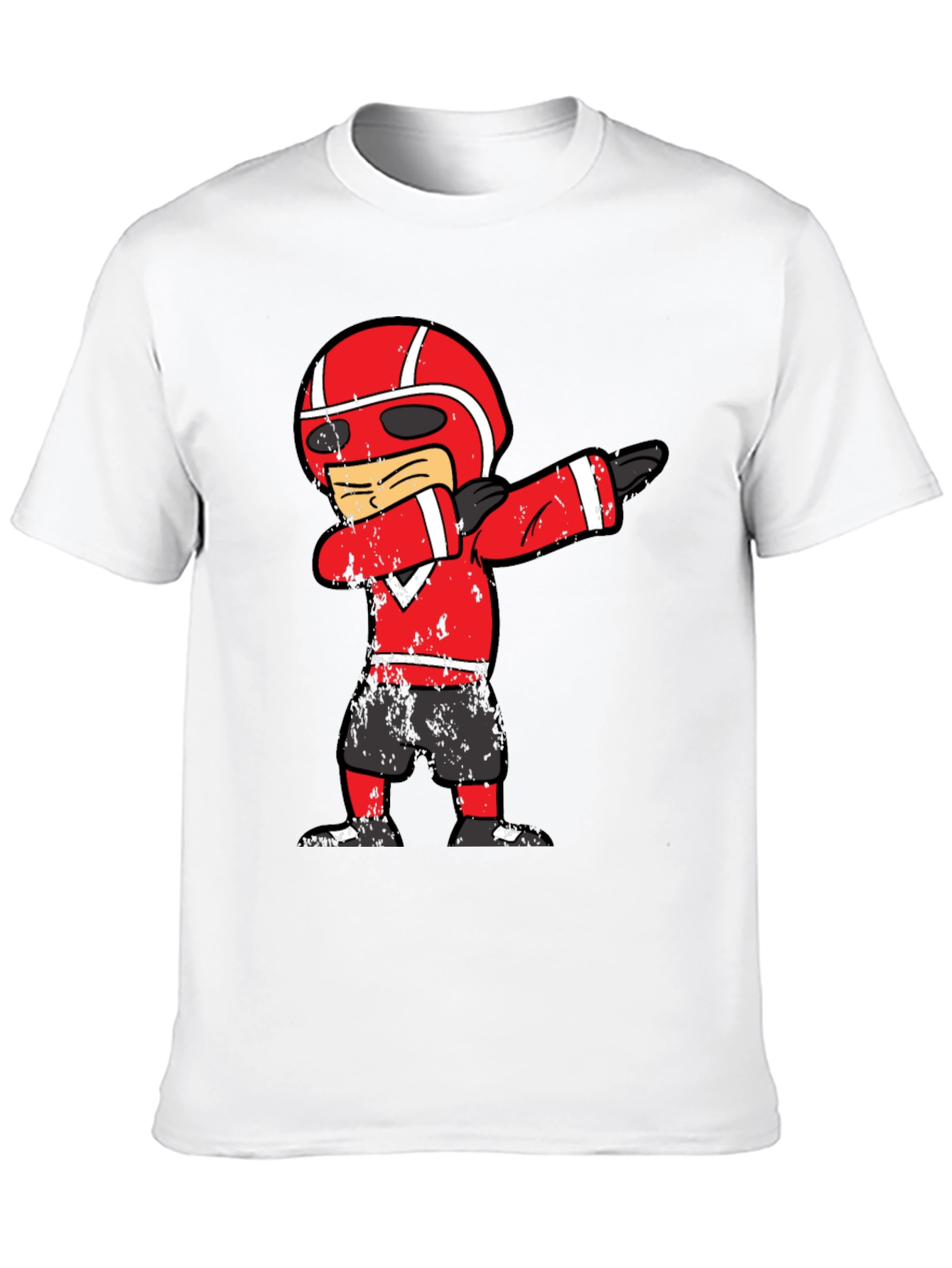 Black Dabbing Football Player T-Shirt view 10