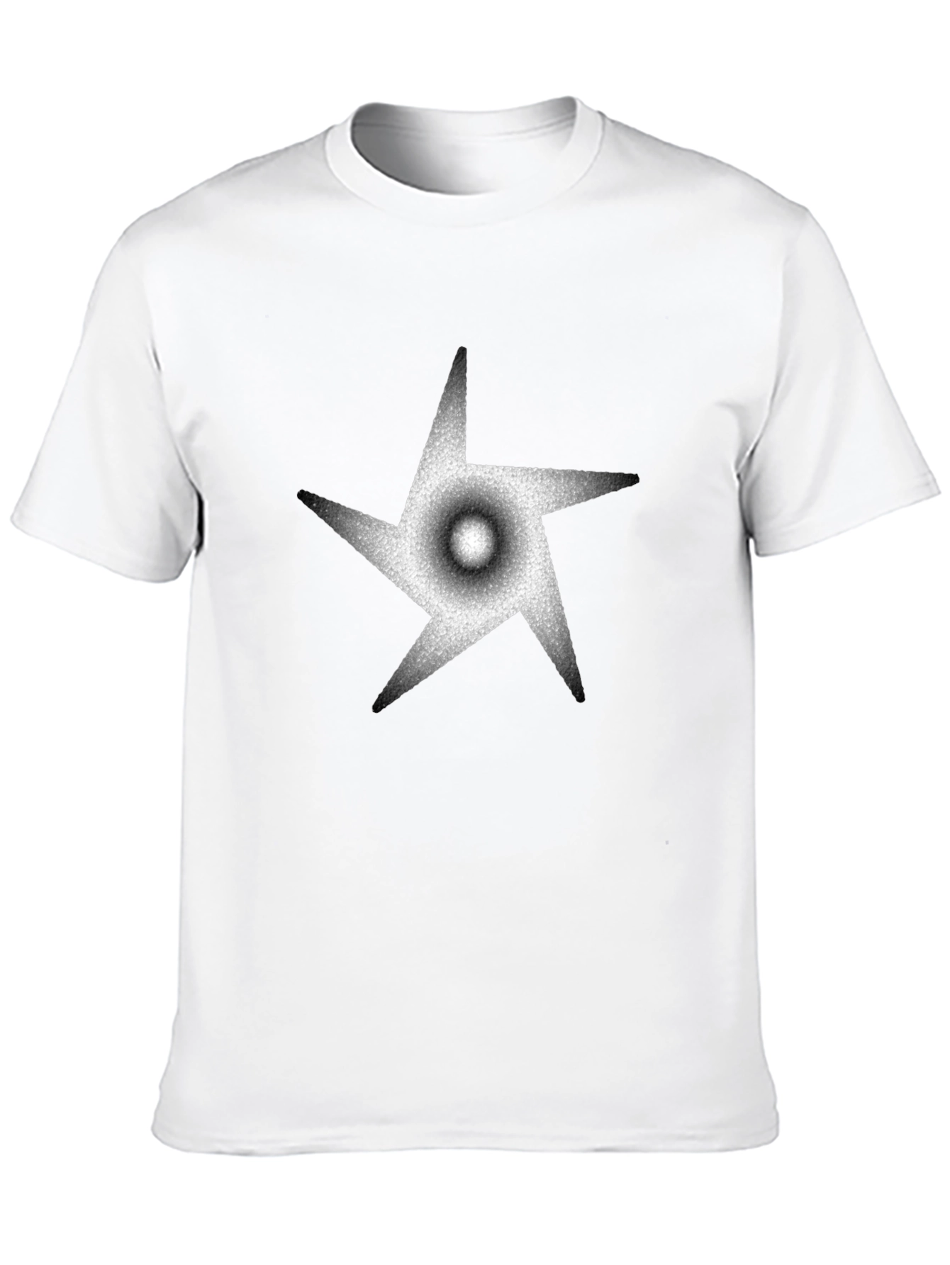 Black Abstract Star Graphic Black Tee view 10