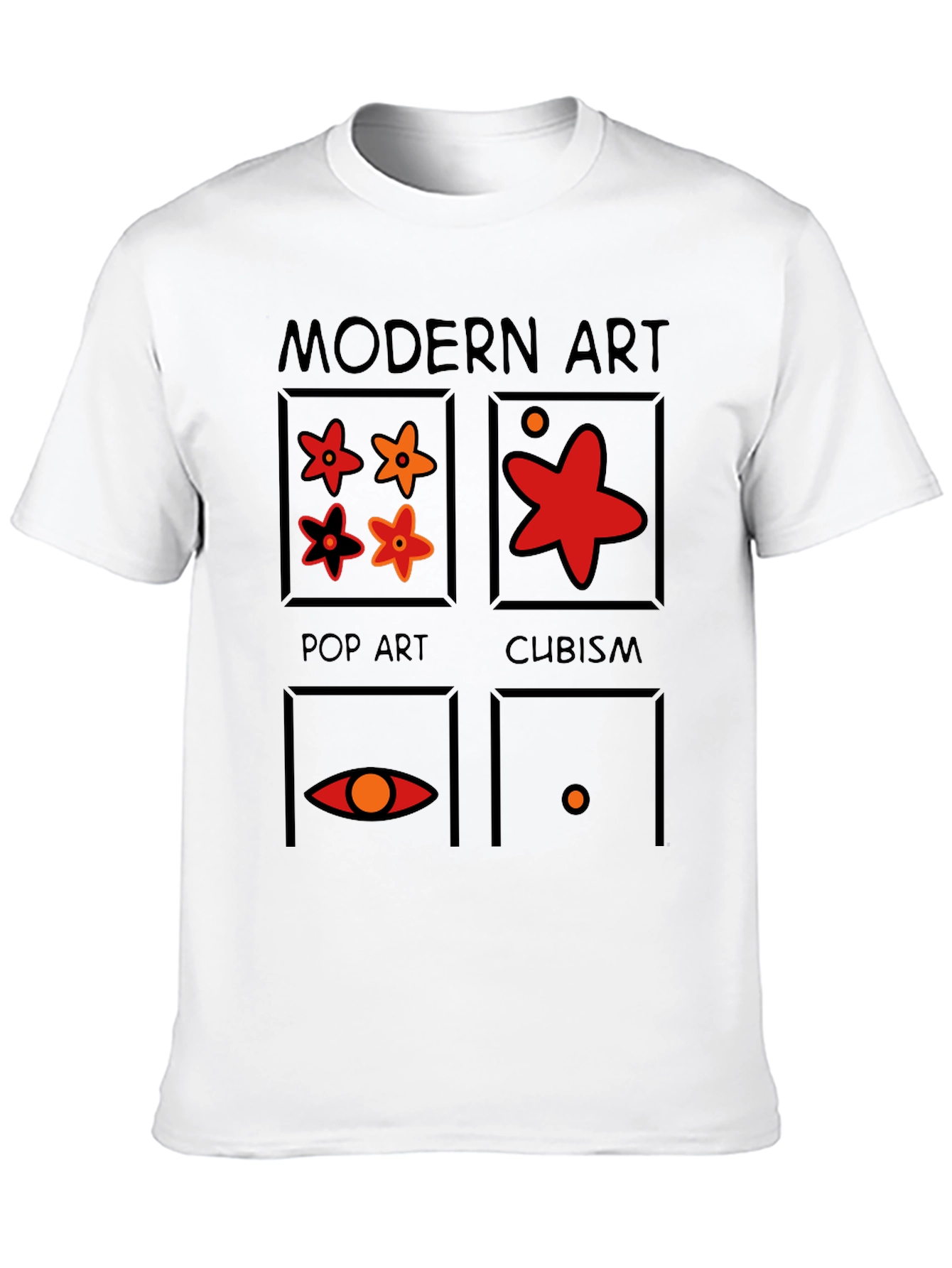 Black Modern Art Styles Graphic T-Shirt view 10
