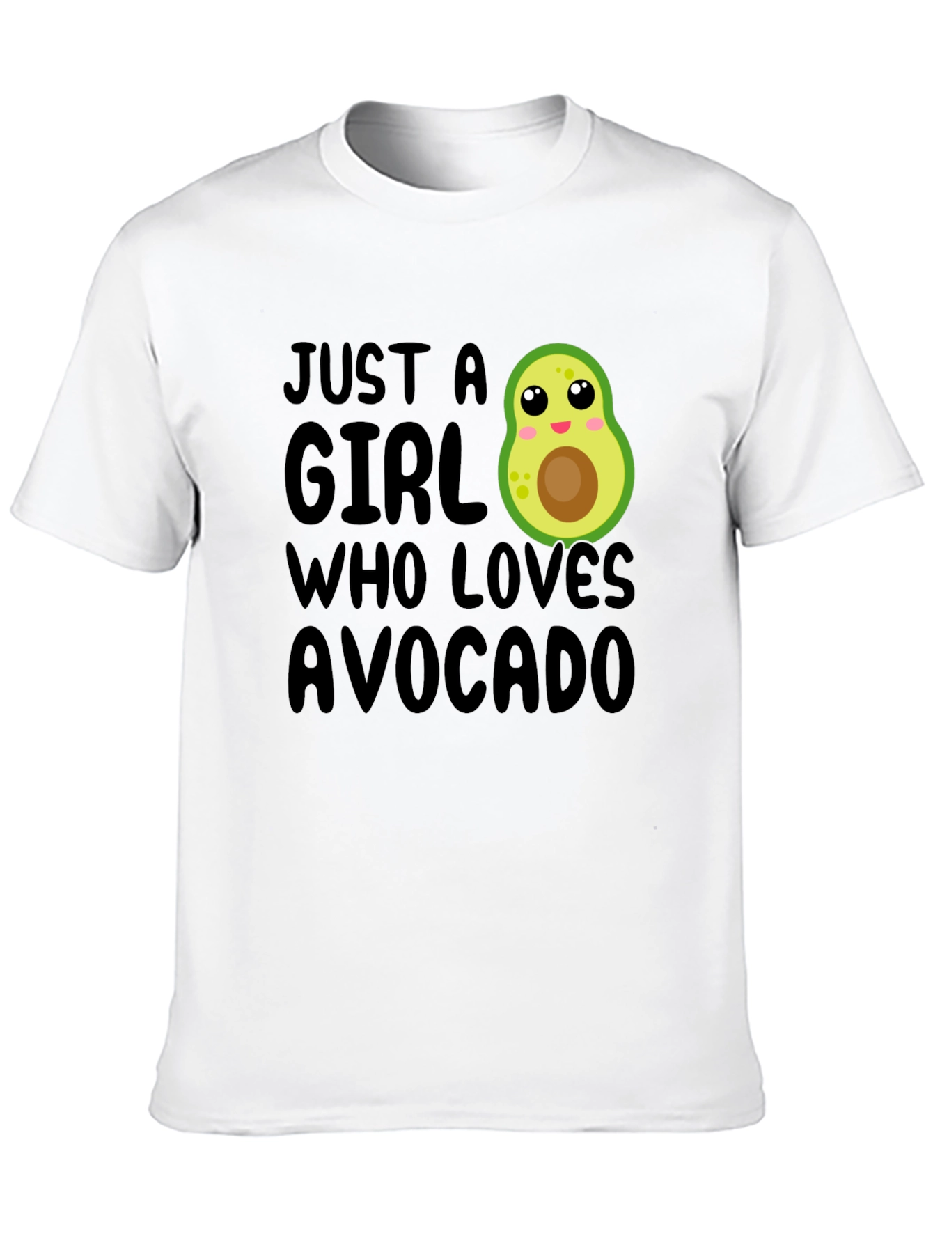 Black Just A Girl Who Loves Avocado T-Shirt view 10