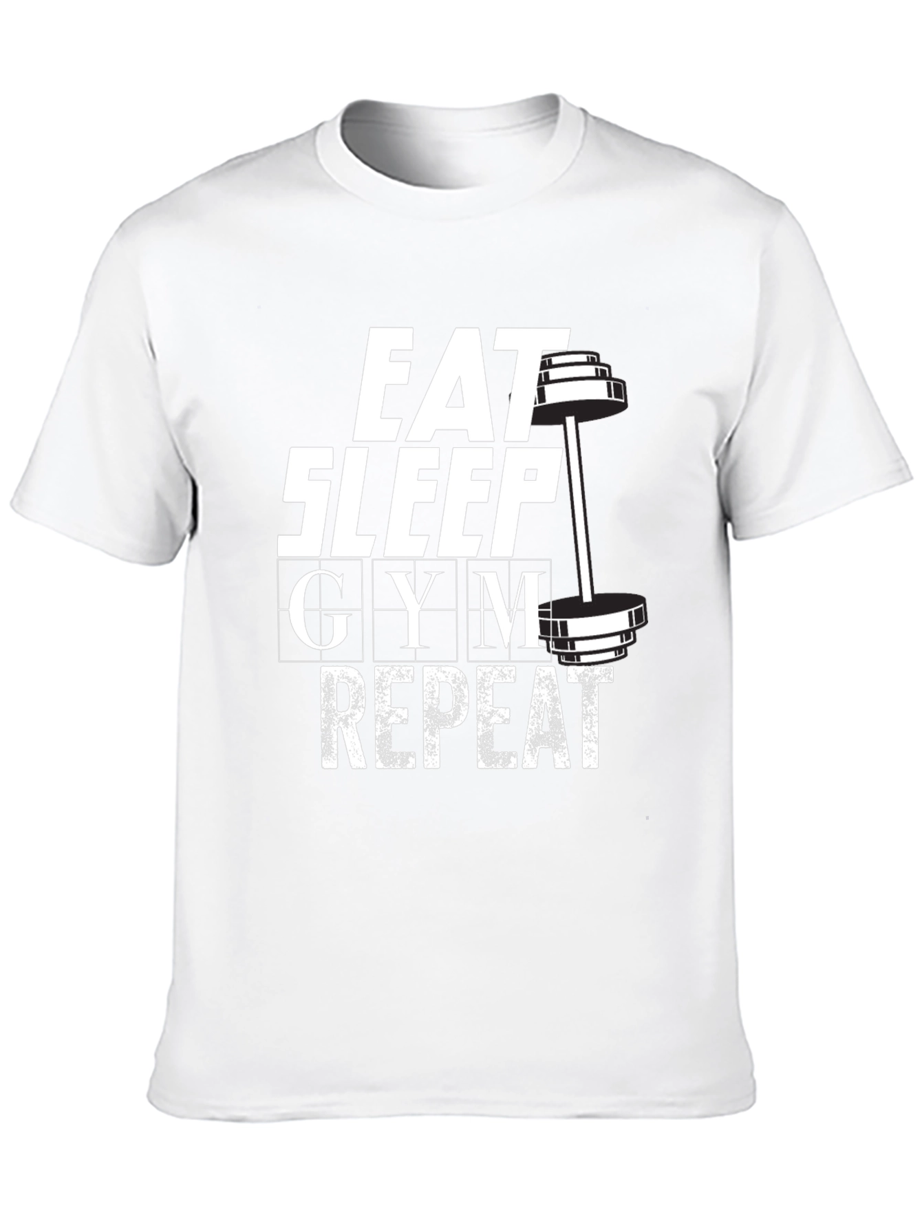 Black Eat Sleep Gym Repeat Graphic T-Shirt - Black view 10