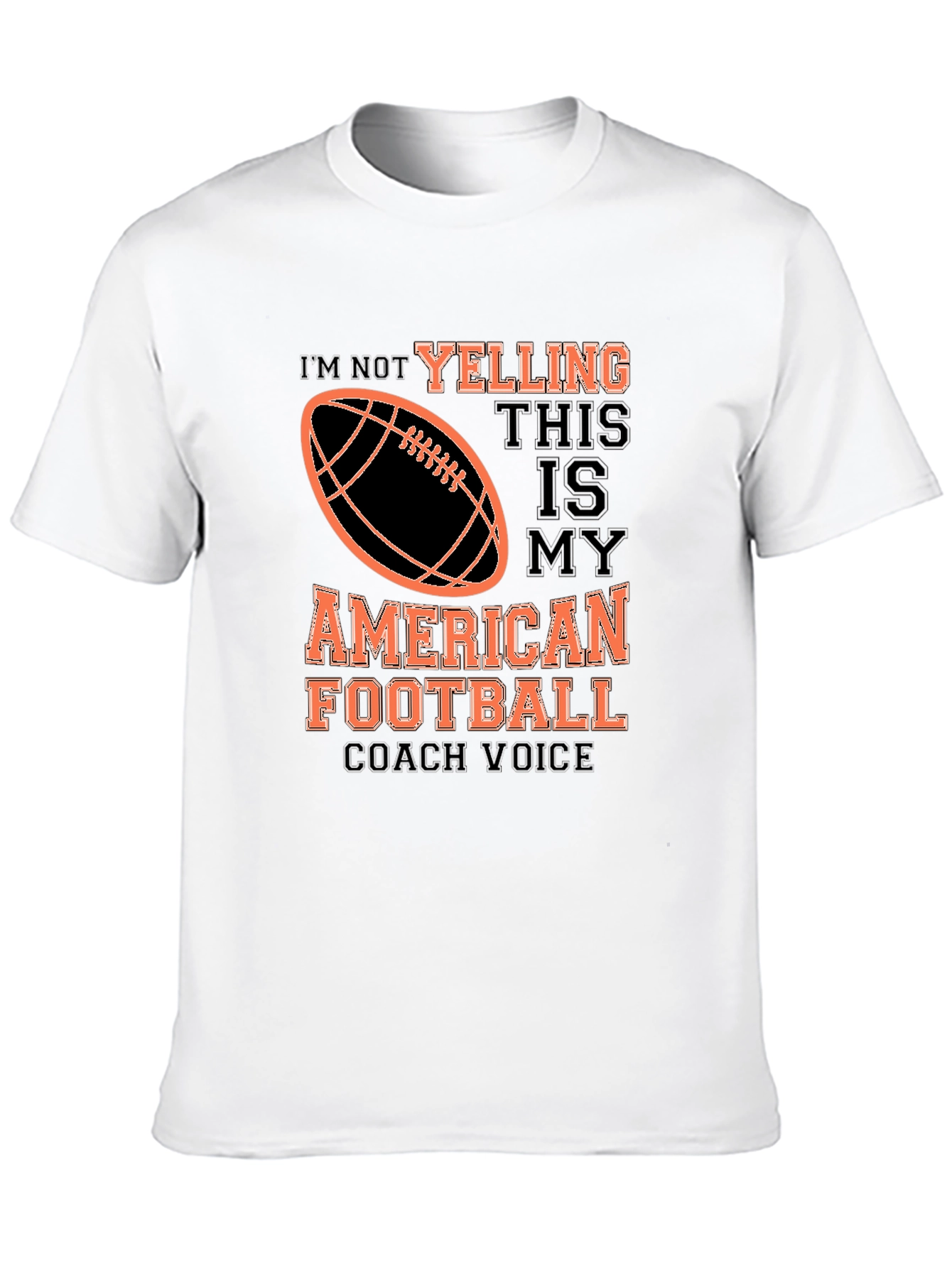 Black American Football Coach Voice Graphic Tee view 10