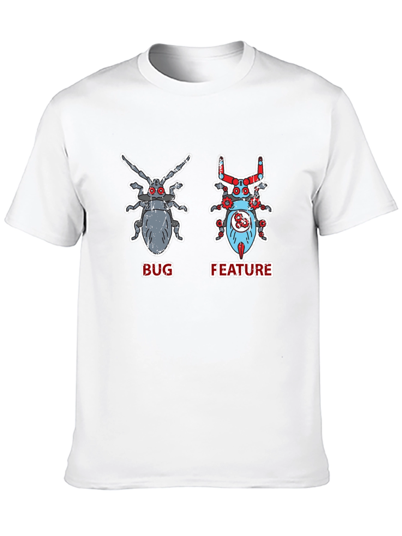 Black Bug vs. Feature T-Shirt - Programmer Humor Tee view 10