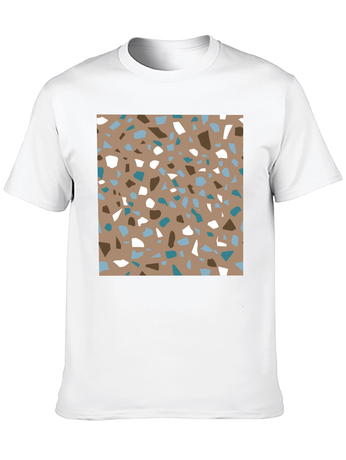 Black Terrazzo Print Tee - Modern Graphic Design T-Shirt view 10