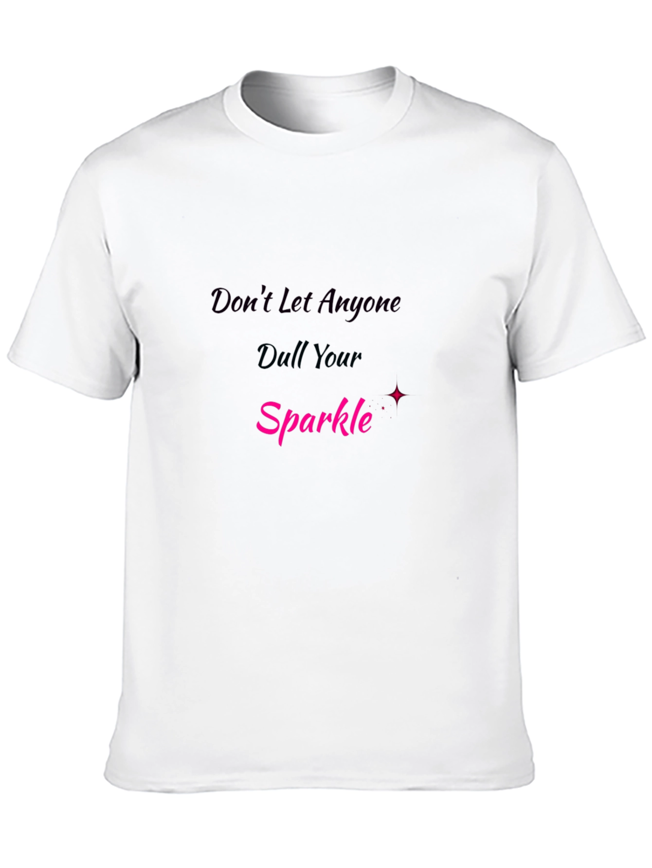 Black Sparkle Graphic T-Shirt - Black Unisex view 10