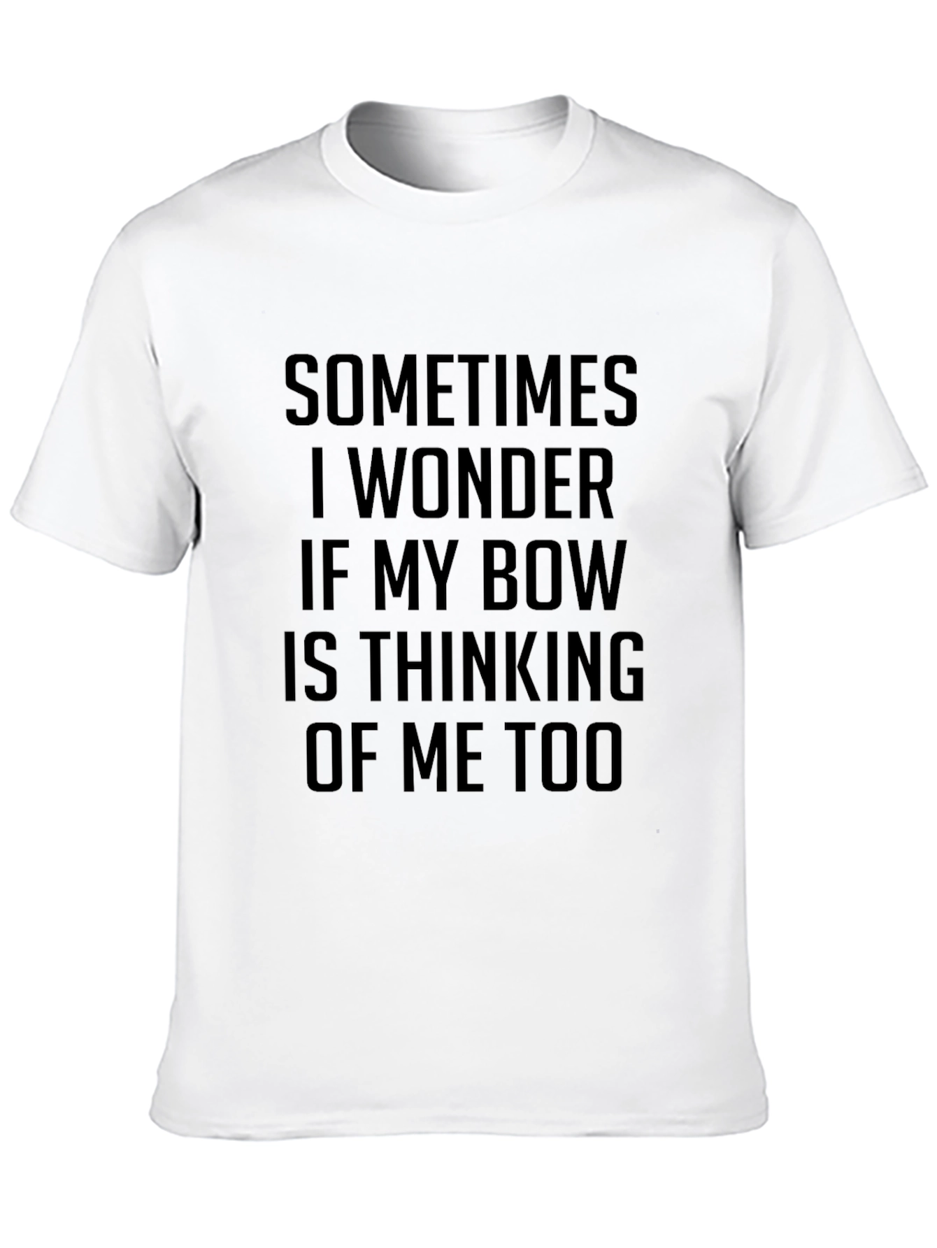 Black Humorous "My Bow" Graphic Tee - Black Cotton Blend view 10