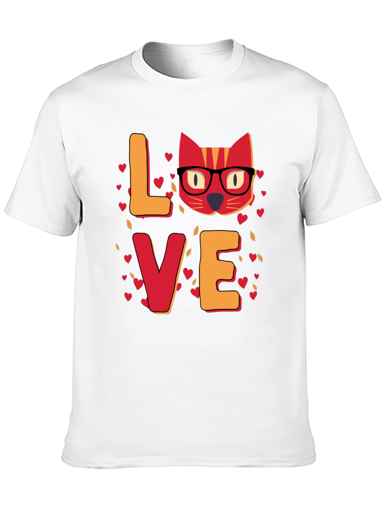 Black Love Cat T-Shirt - Unique Valentine's Day Gift for Cat Lovers view 10