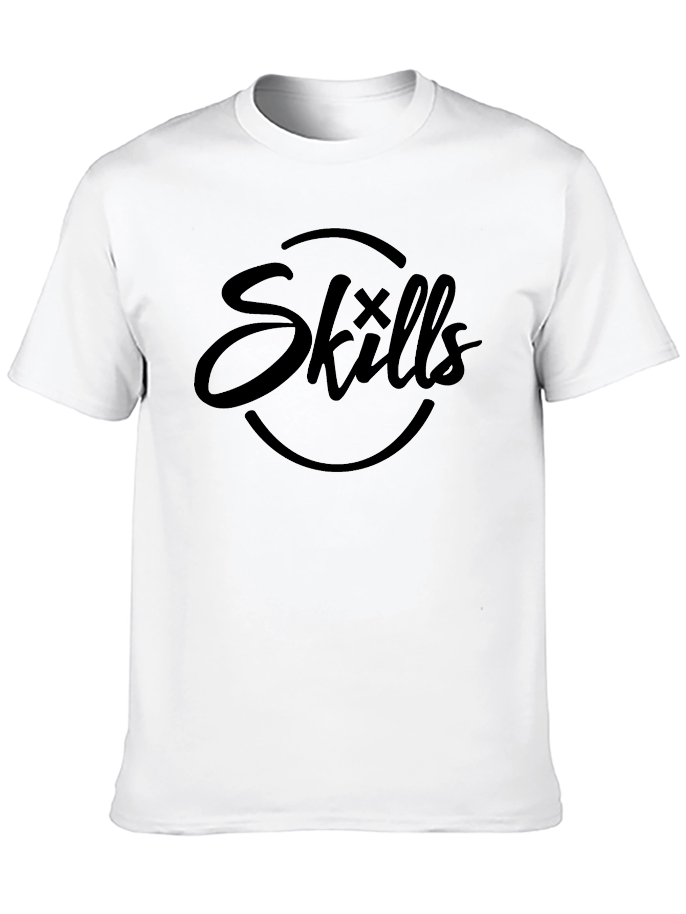 Black Skills Graphic Tee - Black Crew Neck T-Shirt view 10