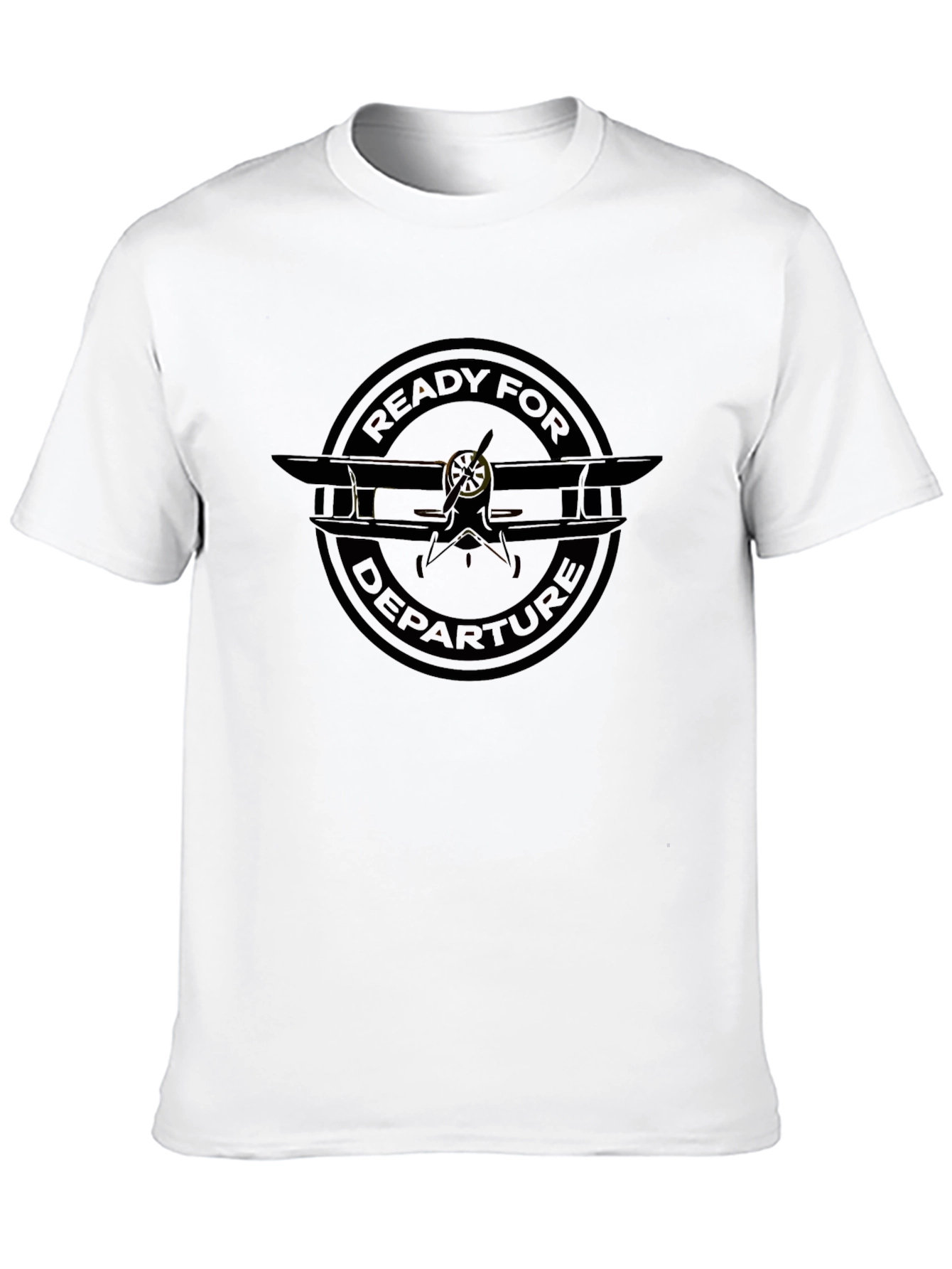 Black Ready For Departure Biplane Graphic Tee - Black view 10