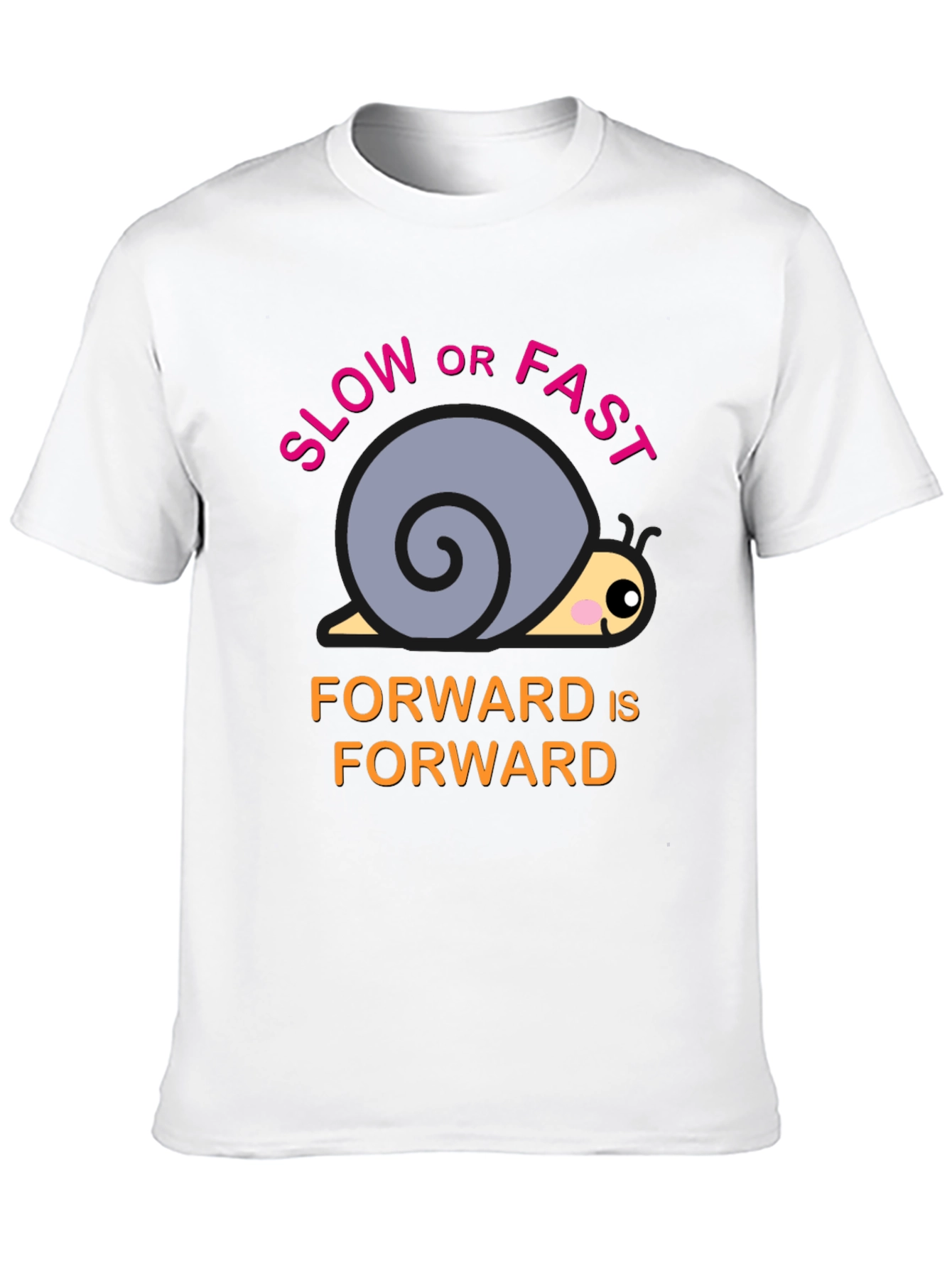 Black Snail T-Shirt: Slow or Fast, Forward is Forward view 10