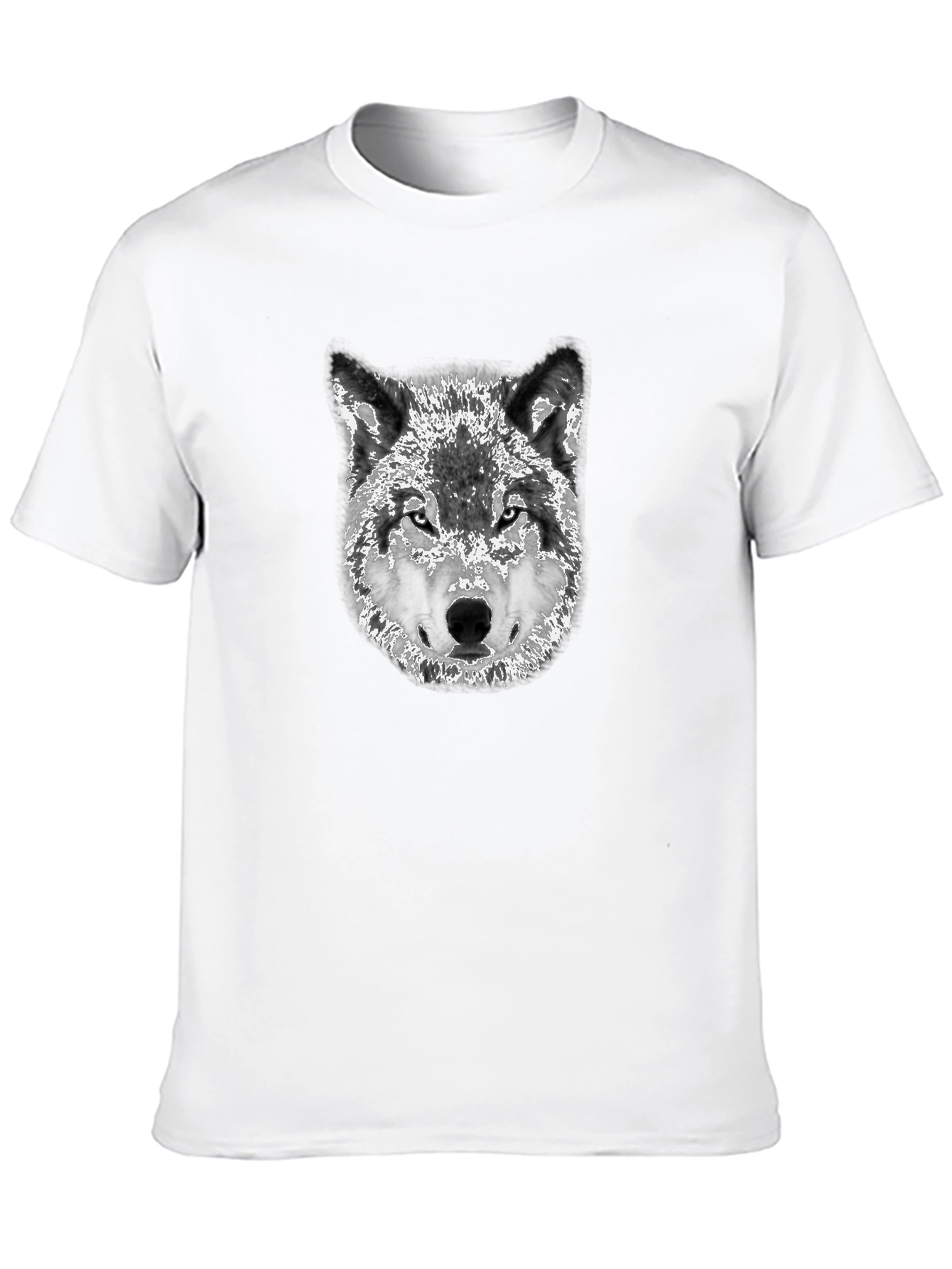 Black Wolf Graphic Print Black T-Shirt view 10