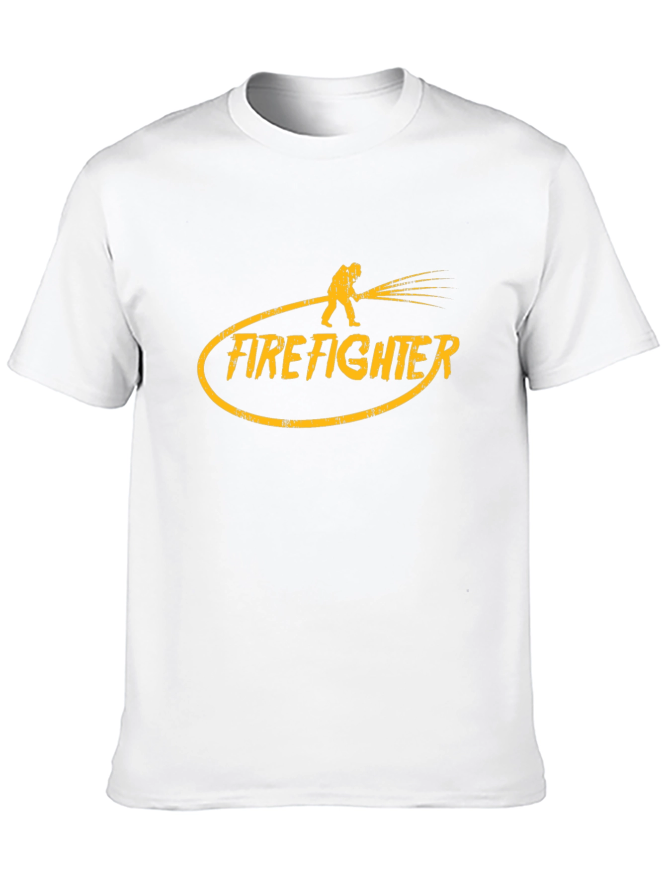 Firefighter Graphic T-Shirt - Black Cotton Tee - 10