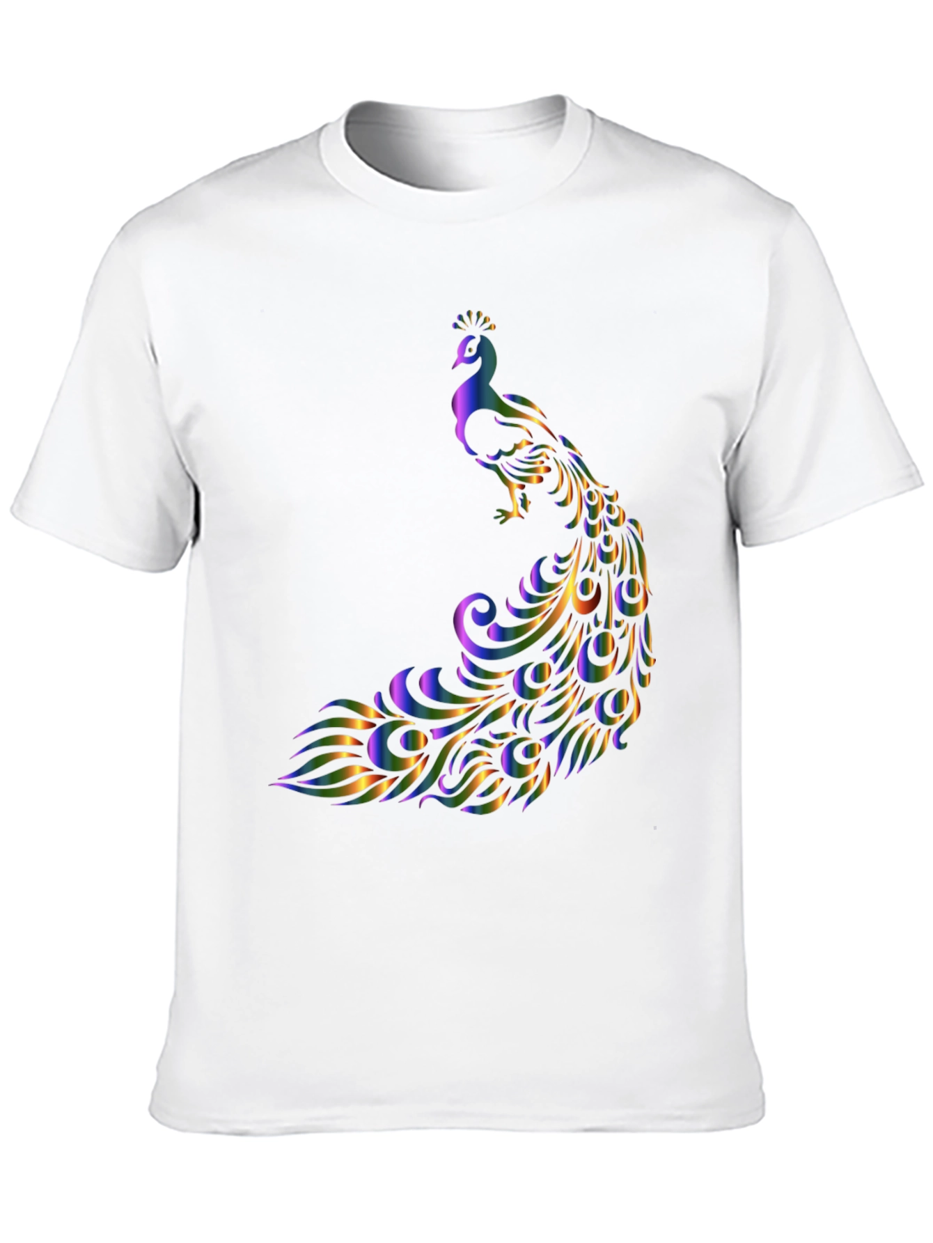 Black Peacock Graphic T-Shirt - Stylish and Eye-Catching Design view 10