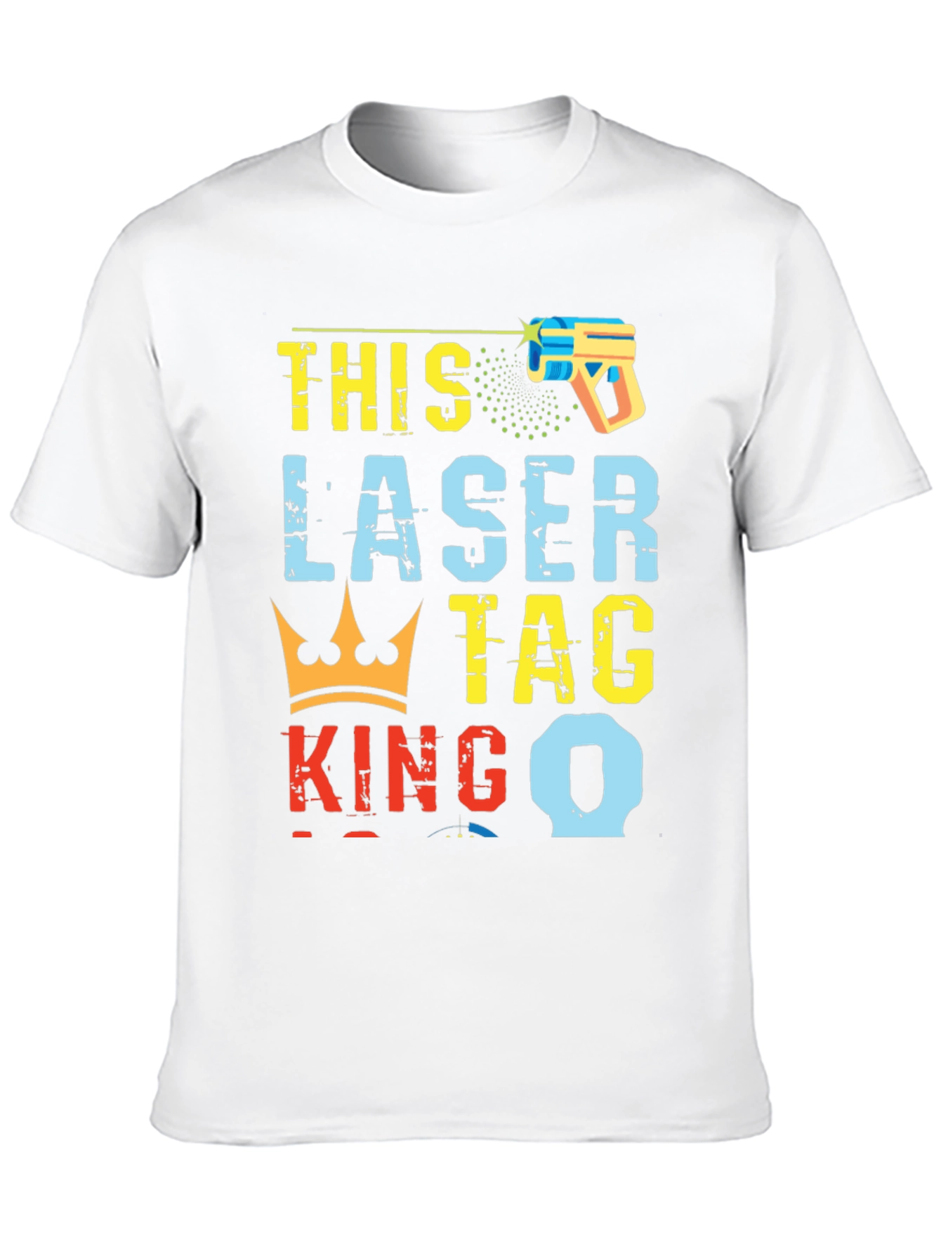 Black Laser Tag King T-Shirt - Unique Graphic Tee view 10