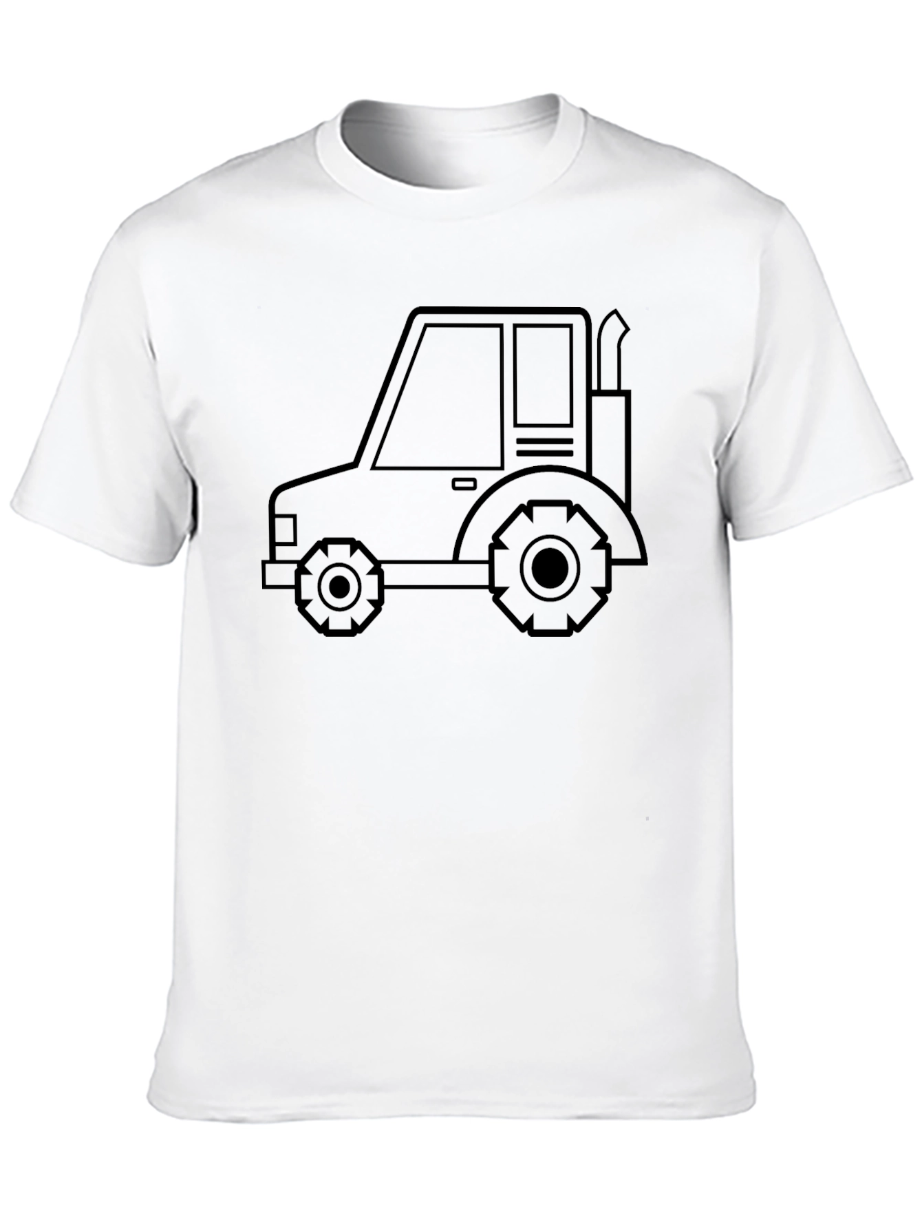Black Tractor Graphic Tee - Black Cotton Comfort view 10