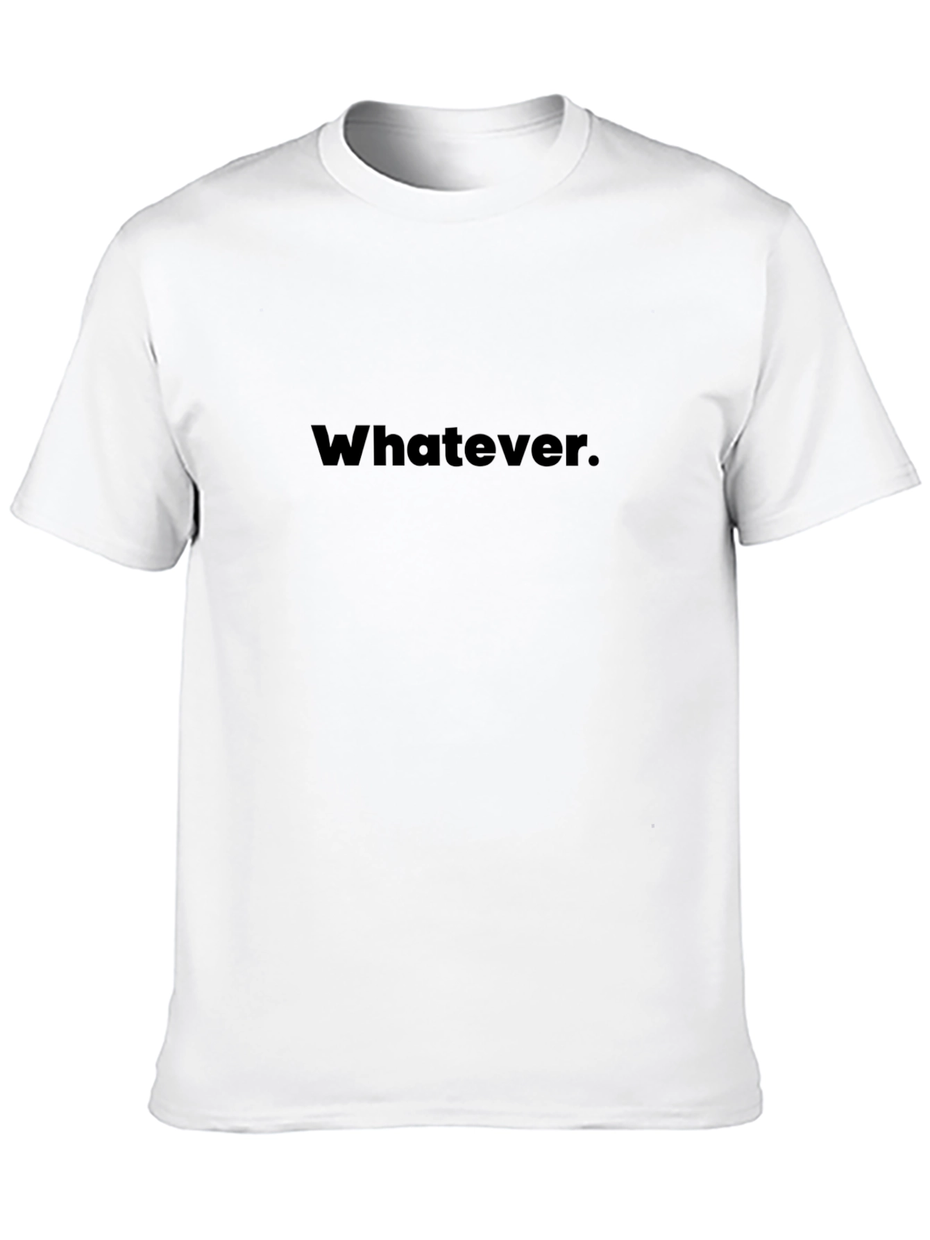 Black Whatever T-Shirt: Black Crew Neck Tee view 10