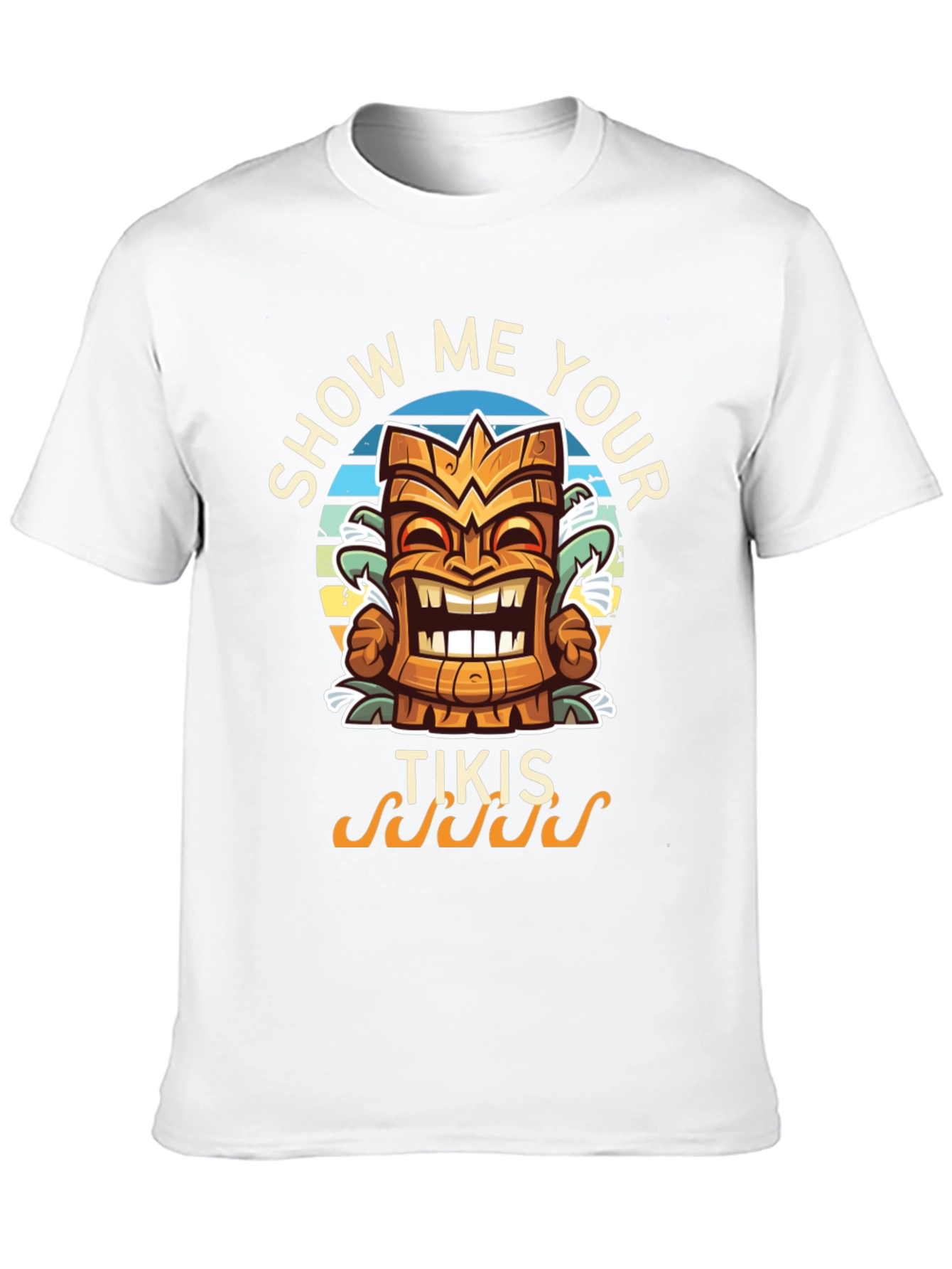Show Me Your Tikis Graphic Tee - Hawaiian Theme Shirt - 10