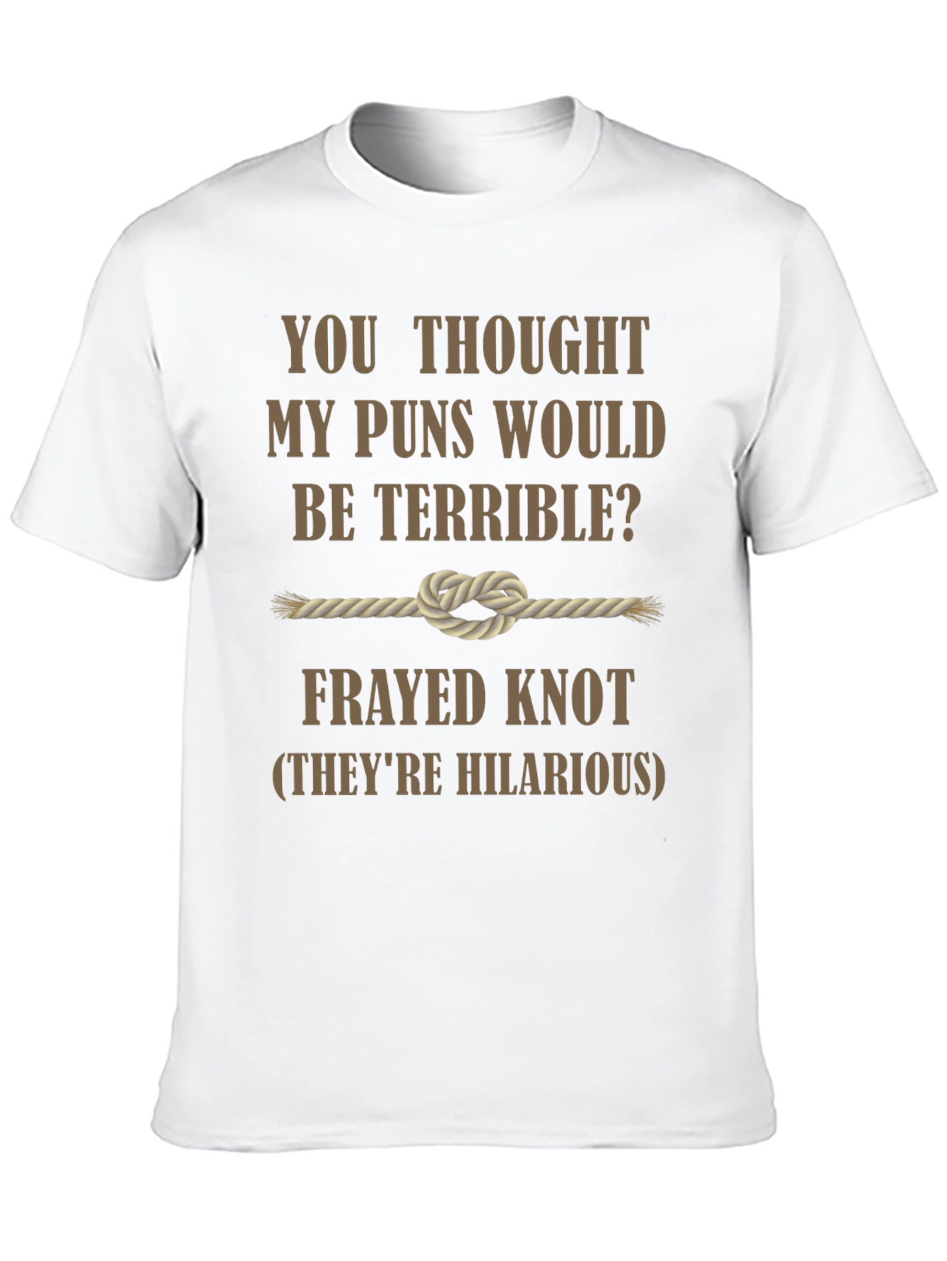 Black Frayed Knot Puns Humor T-Shirt - Funny Pun Lover Gift view 10