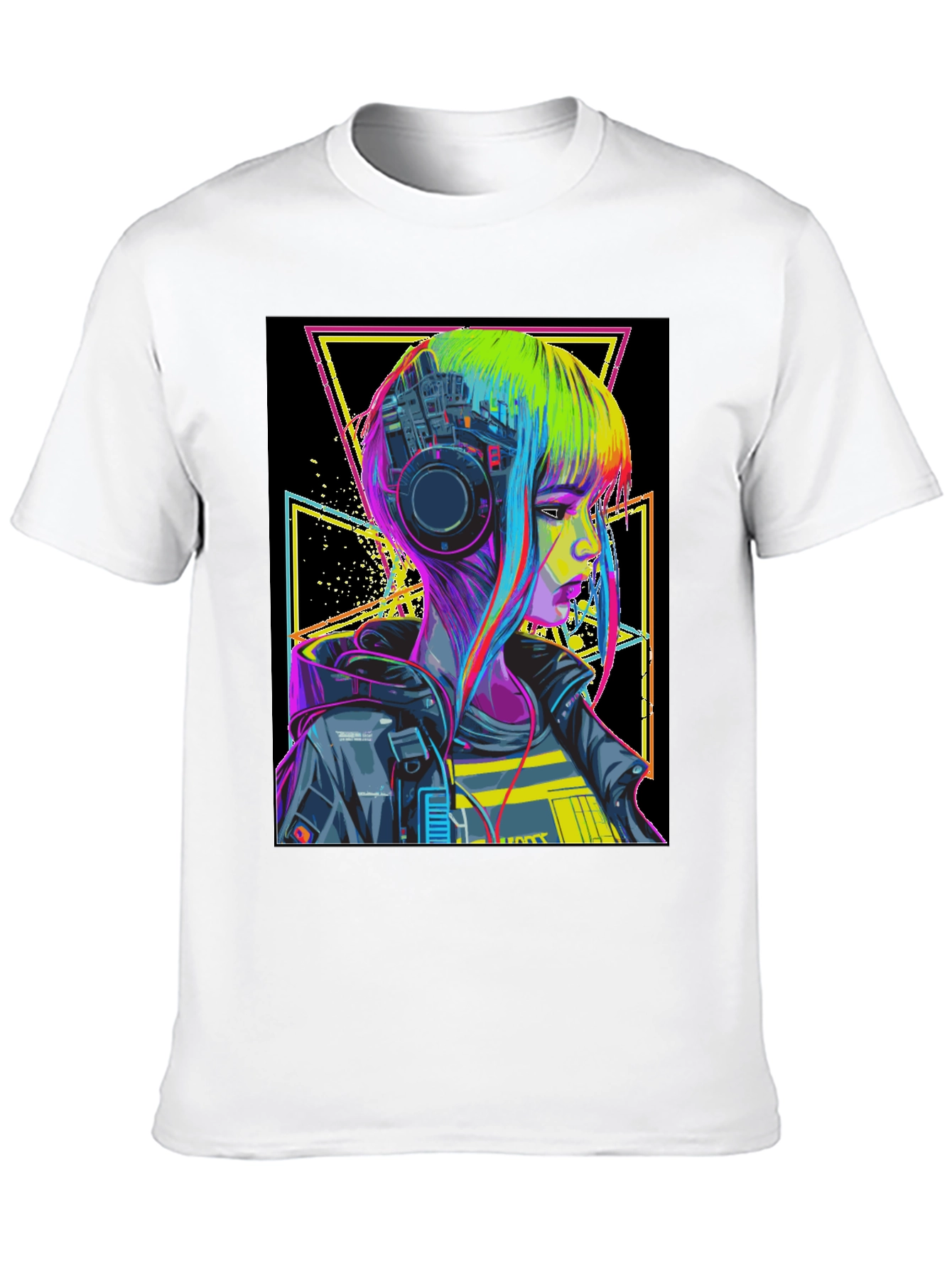 Black Cyberpunk Style T-Shirt - Edgy Techwear view 10