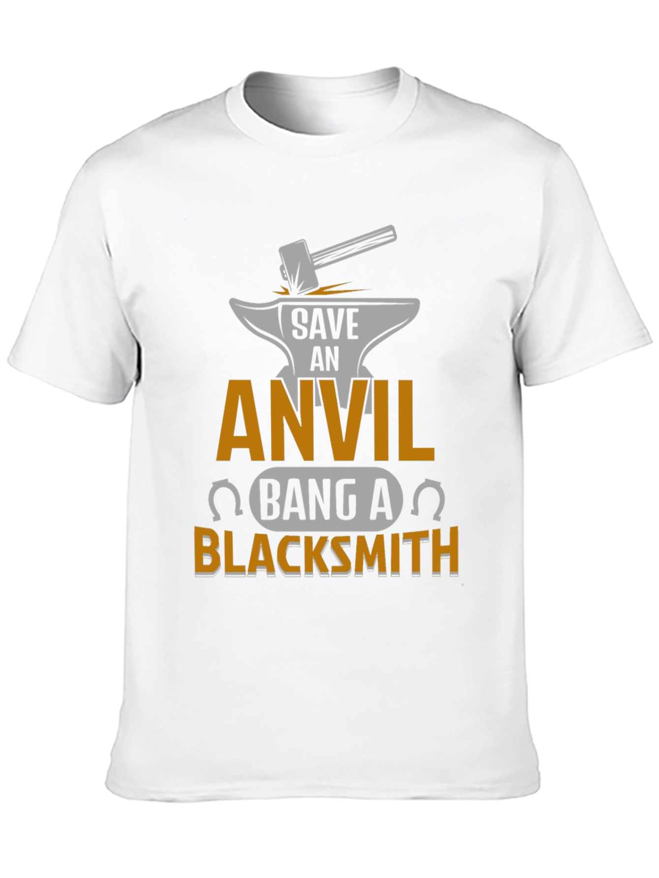 Black Save an Anvil Bang a Blacksmith T-Shirt view 10
