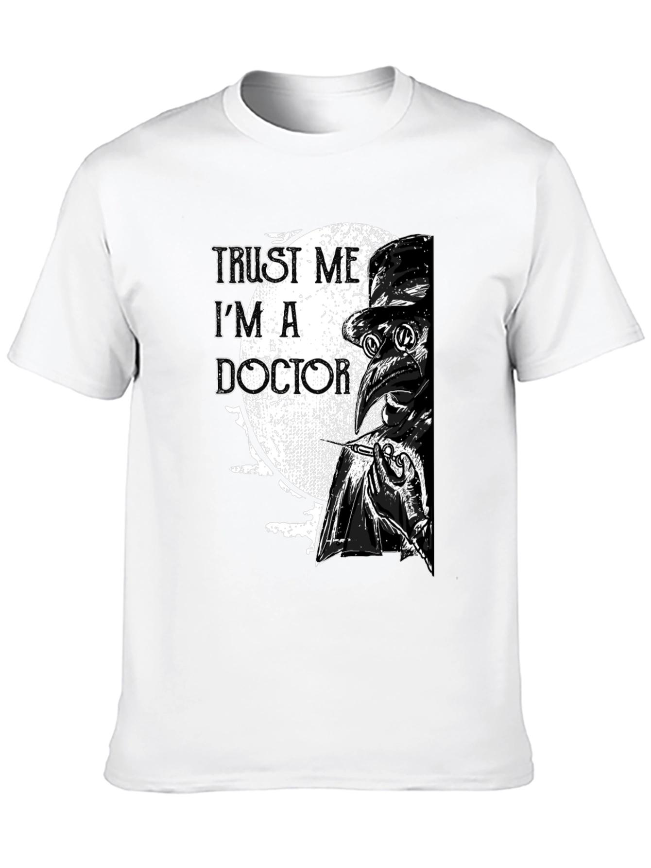 Black Trust Me I'm A Doctor Plague Doctor T-Shirt  view 10