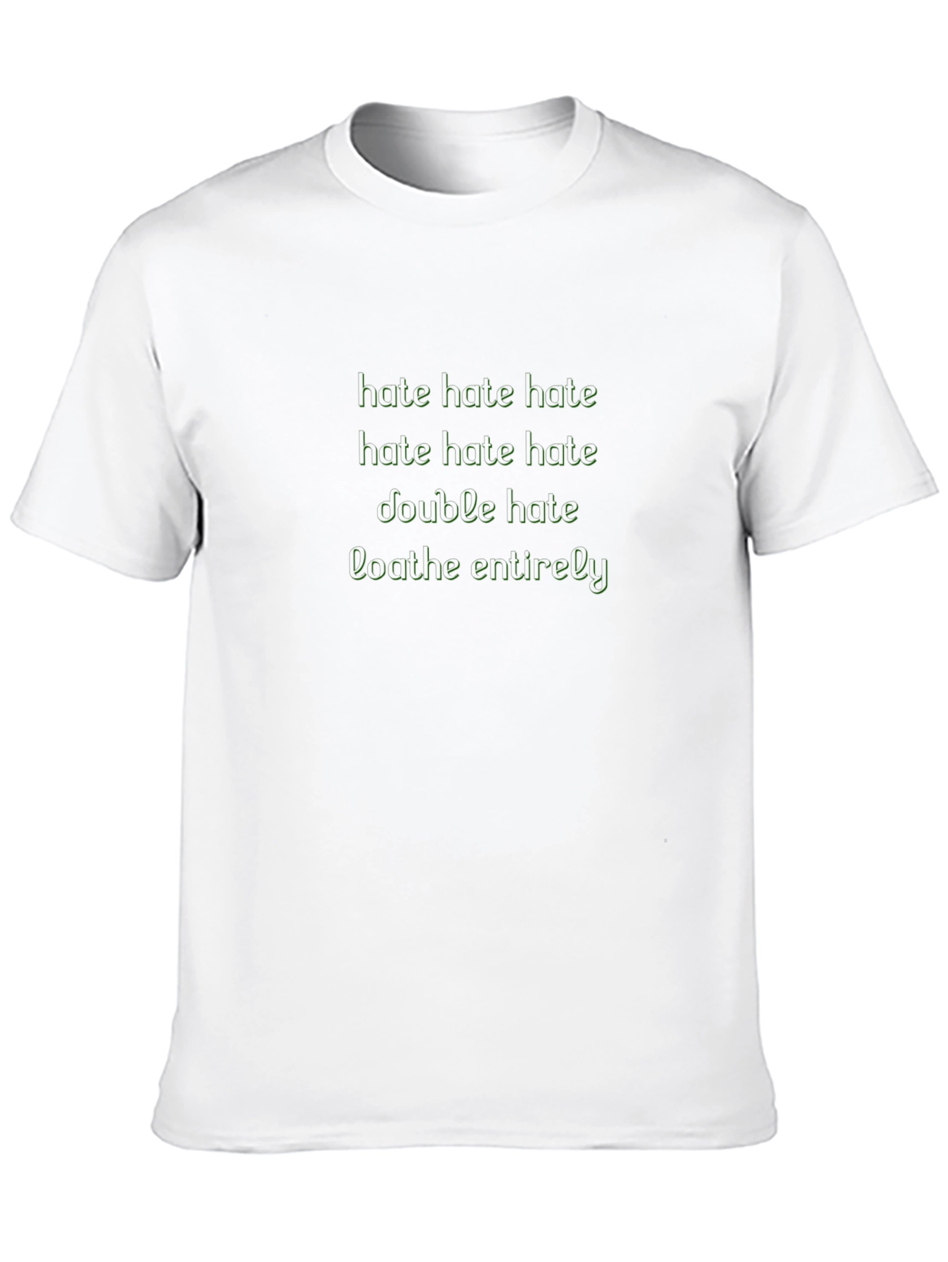 Black Hate Slogan Graphic Tee - Dark Humor Fashion view 10