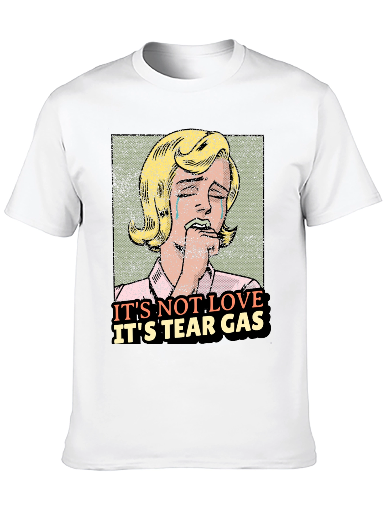 Black It's Not Love It's Tear Gas Graphic Tee view 10