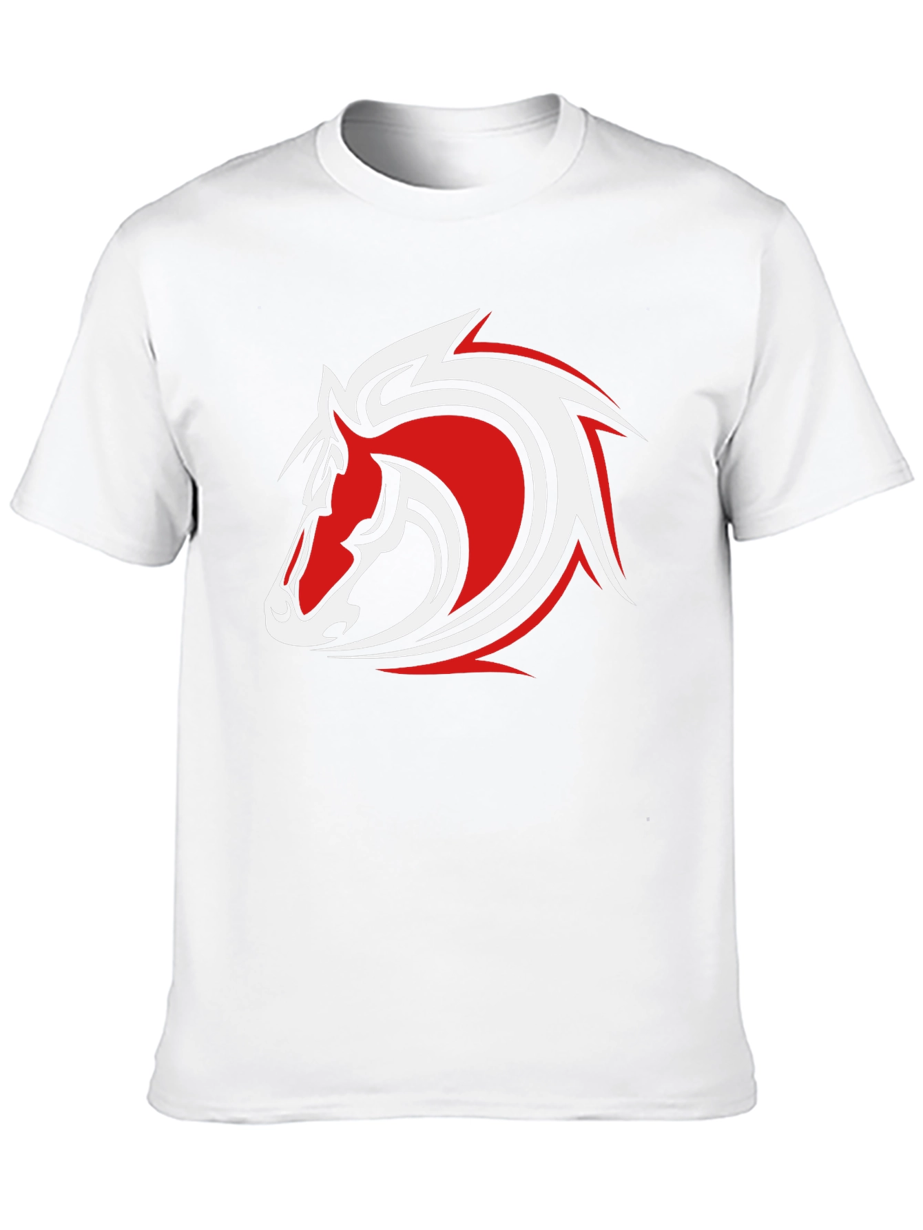 Black Black T-Shirt with Horse Head Graphic view 10