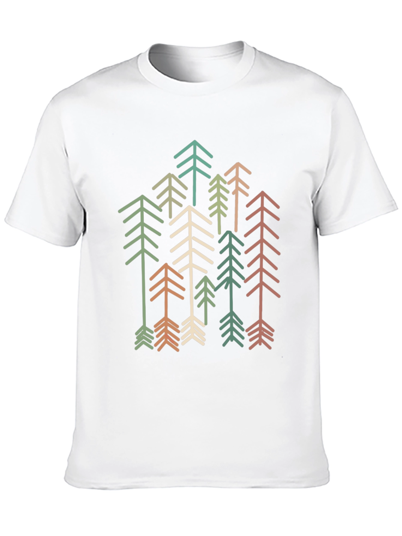 Black Retro Geometric Tree Graphic Tee - Stylish Comfort view 10