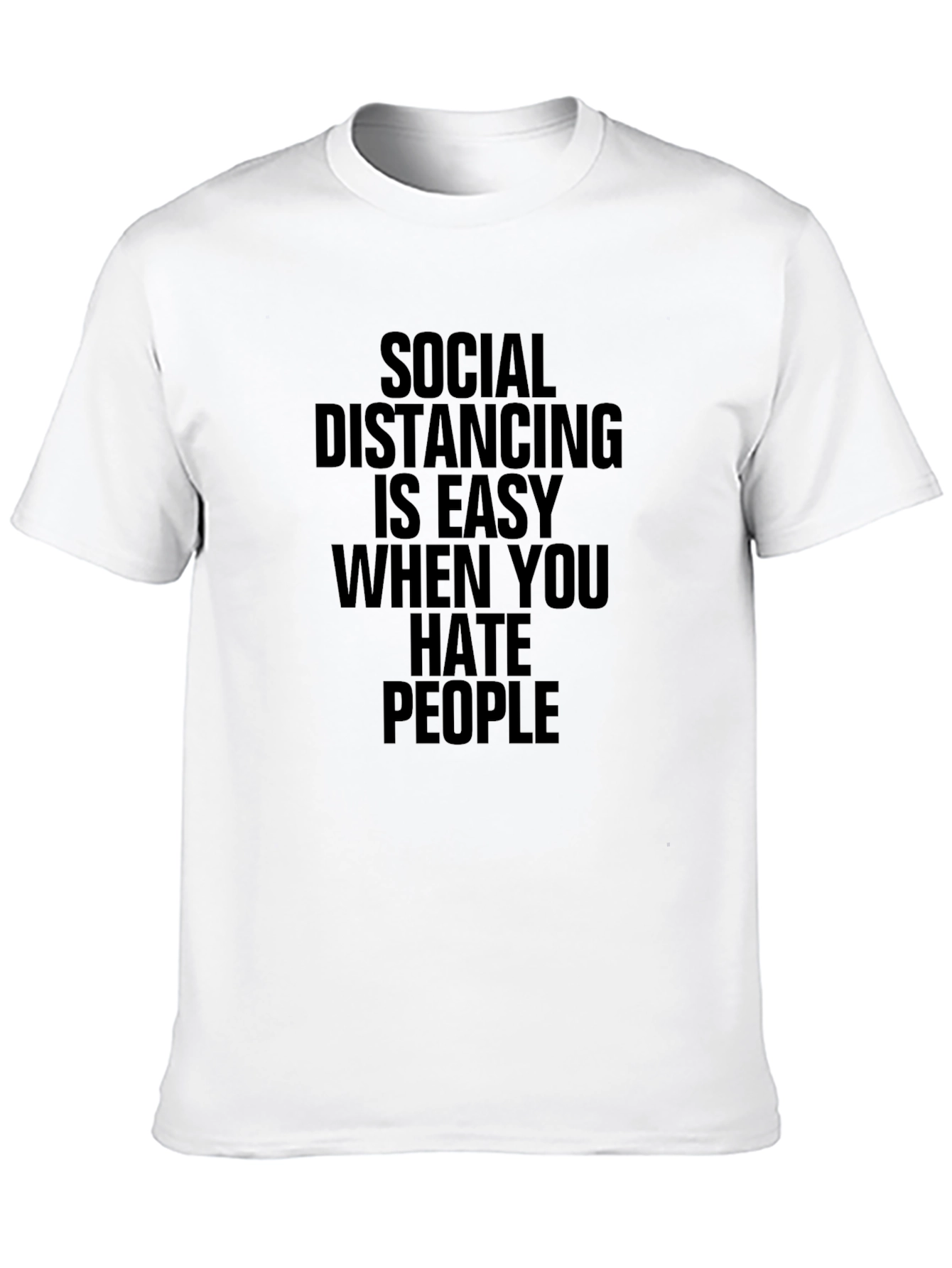 Black Social Distancing Hates People T-Shirt view 10