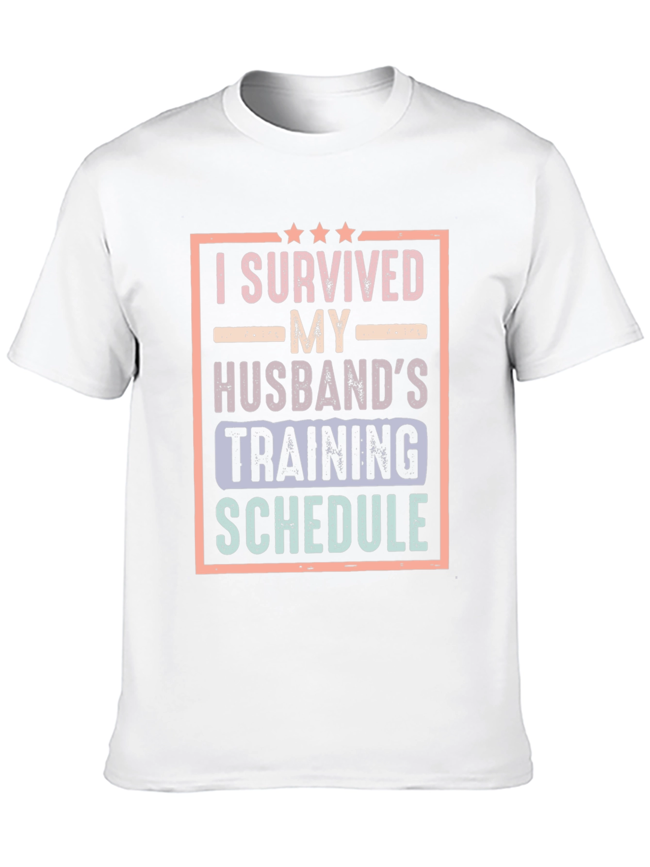 Black I Survived My Husband's Training Schedule T-Shirt view 10