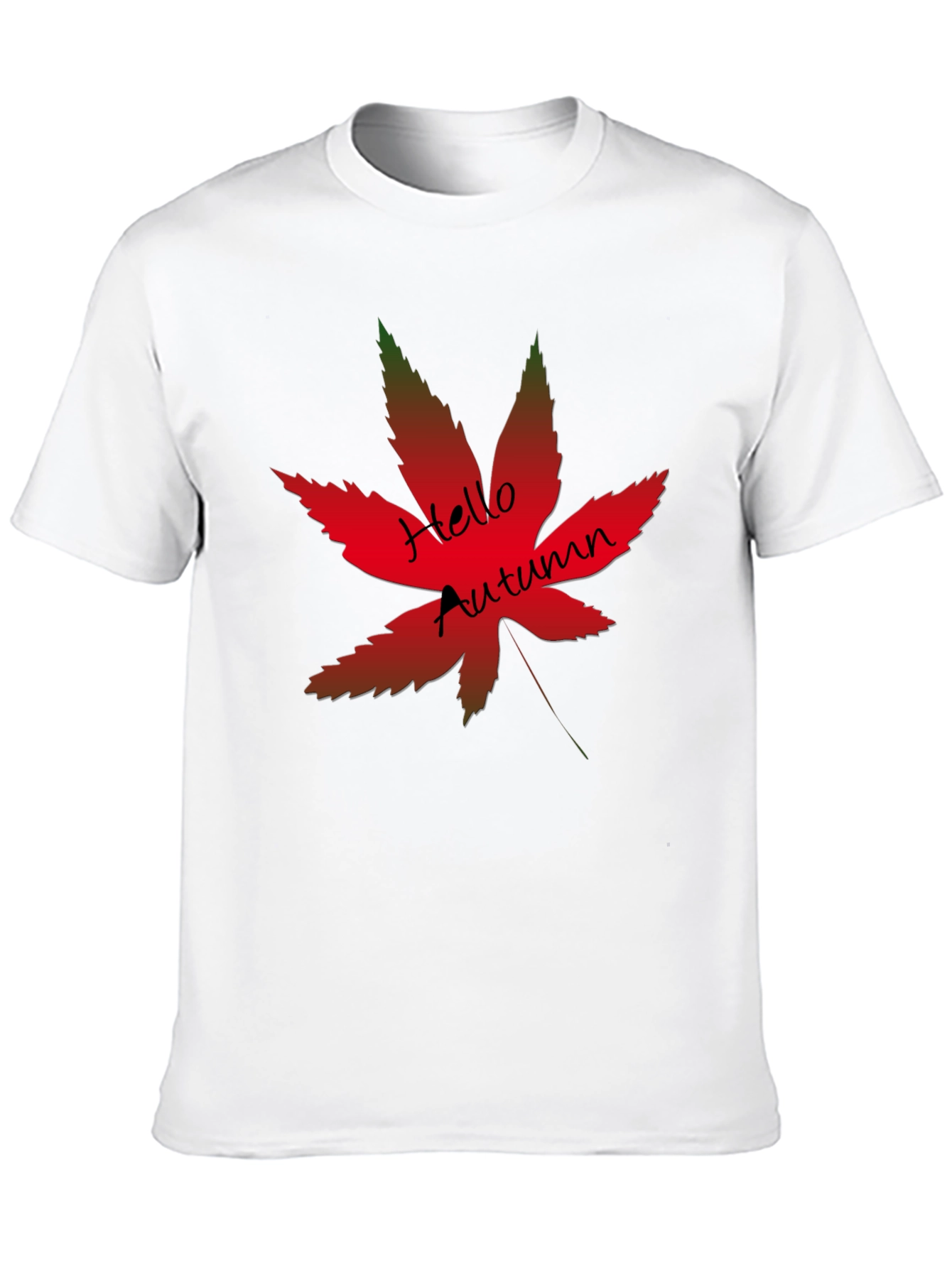 Black Hello Autumn Maple Leaf Graphic Tee view 10