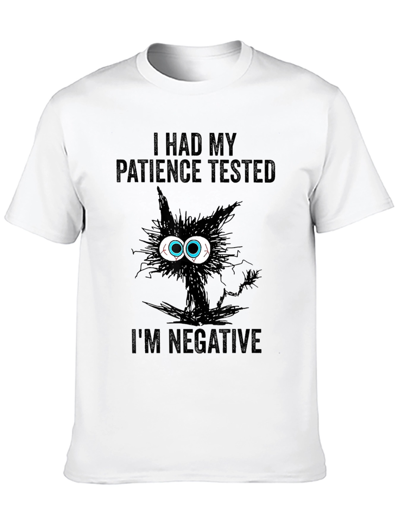 Black I Had My Patience Tested Cat T-Shirt view 10