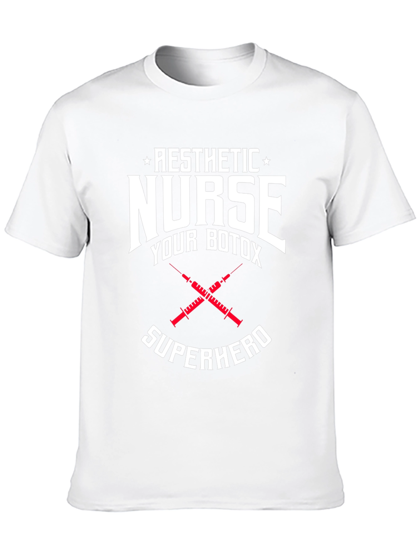 Black Aesthetic Nurse Botox Superhero Graphic T-Shirt view 10