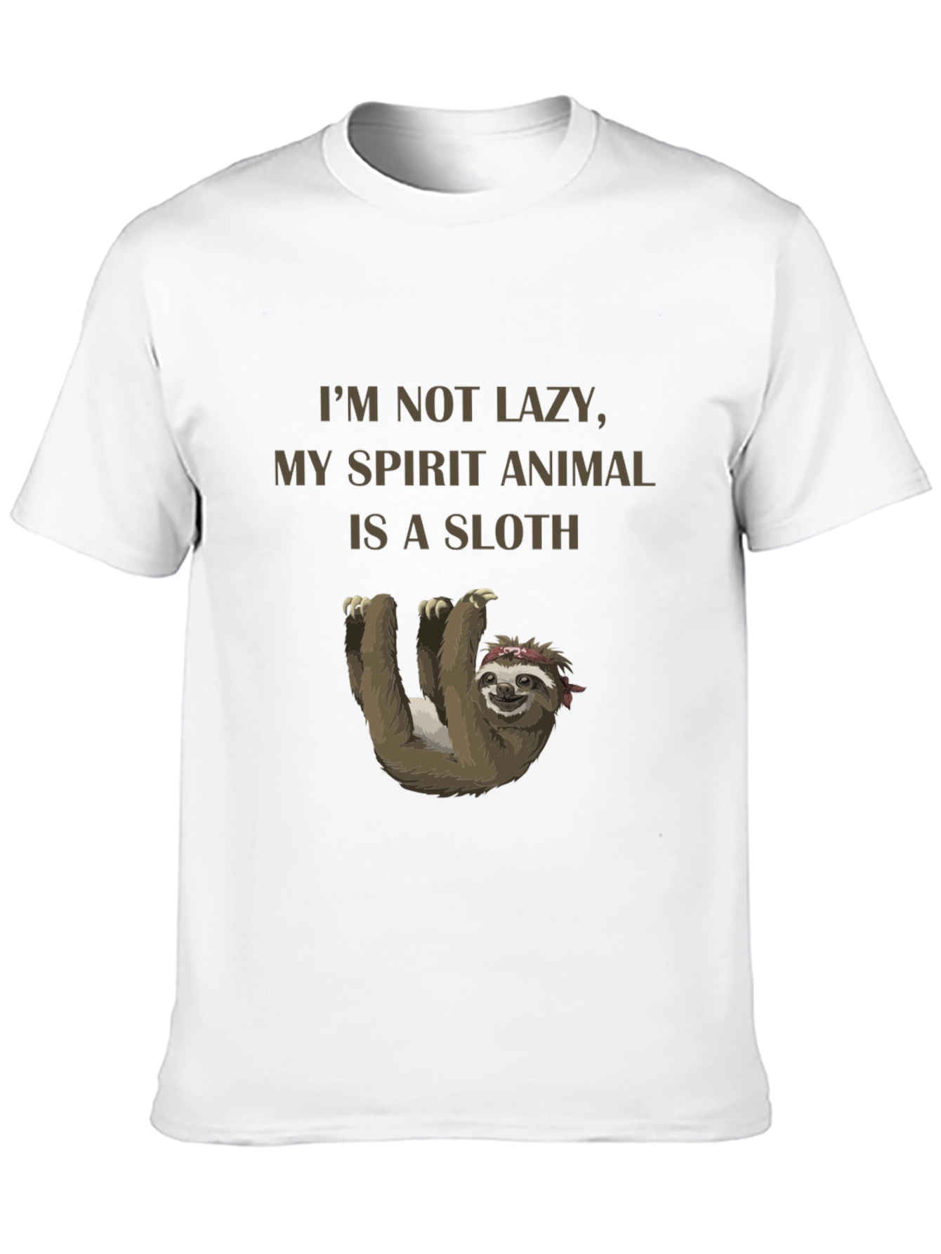 Black I'm Not Lazy Sloth Graphic T-Shirt view 10