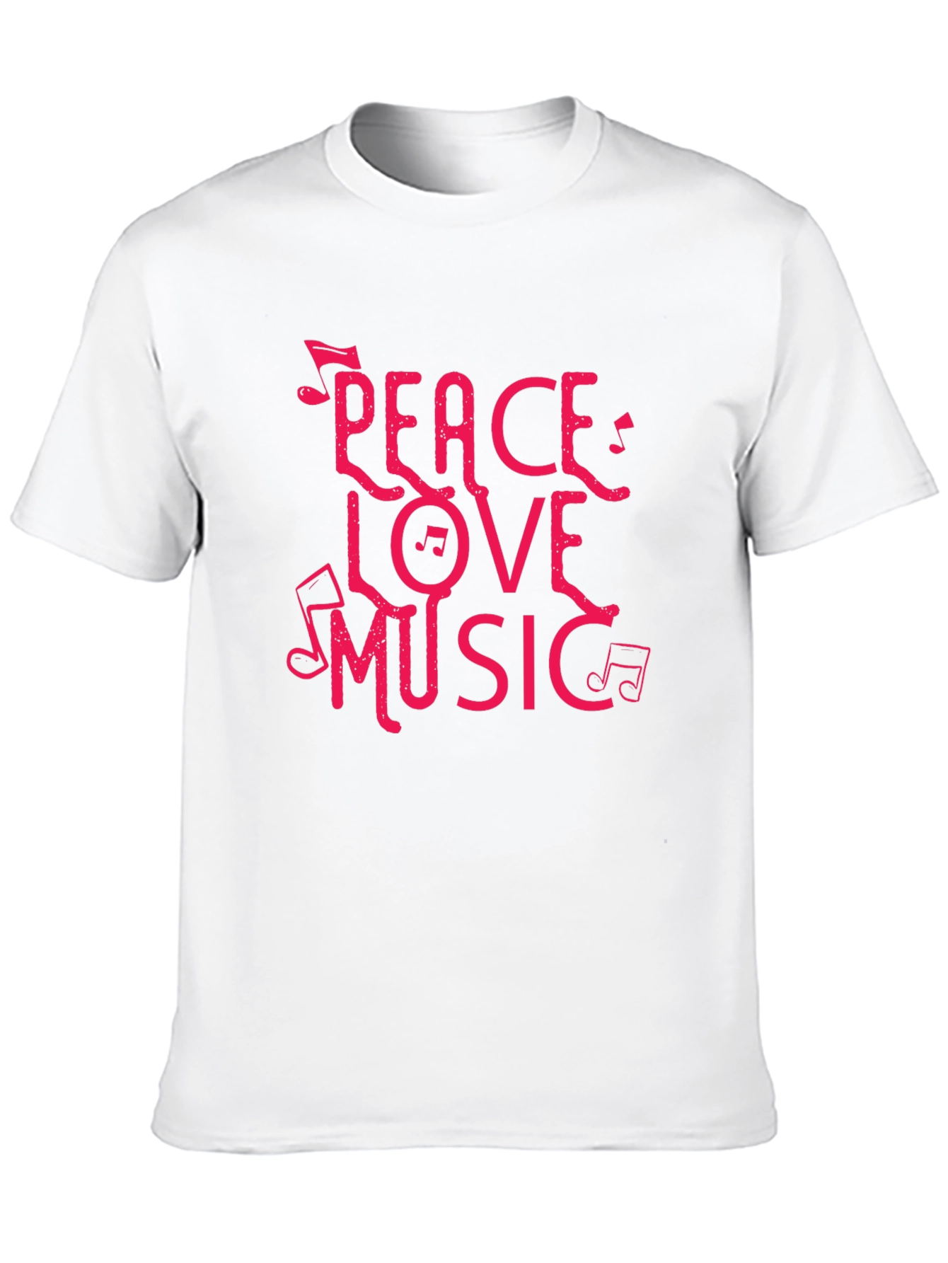 Black Peace Love Music Black Graphic T-Shirt view 10
