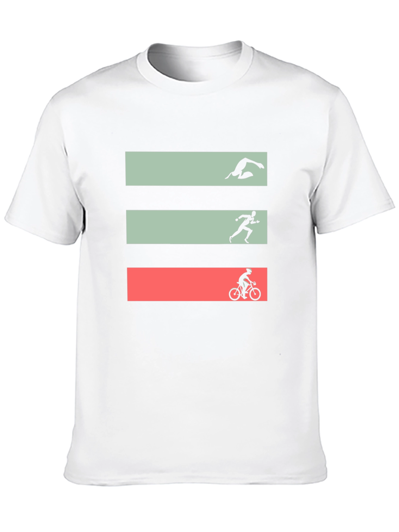 Black Triathlon T-Shirt: Swim, Run, Bike view 10