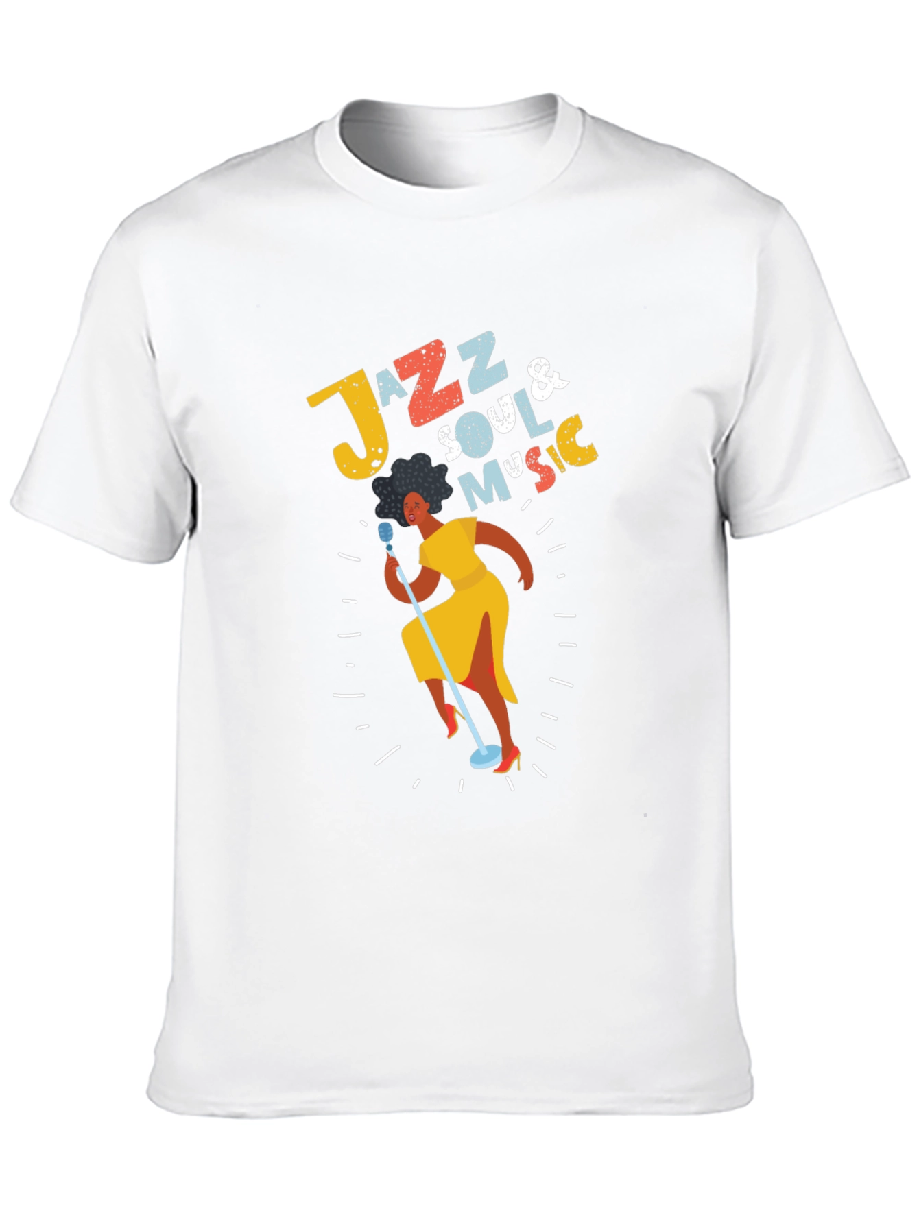 Black Jazz Soul Music T-Shirt - Retro Singer Tee view 10