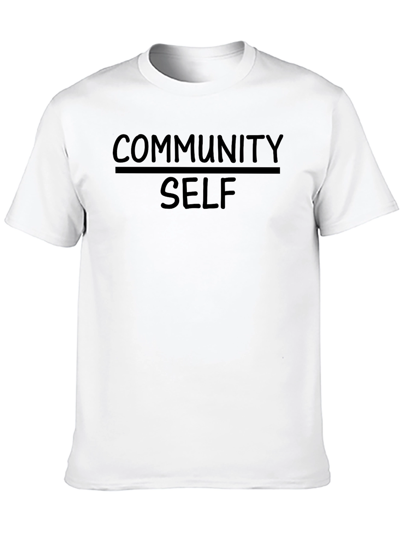 Black Community Over Self Black Graphic Tee view 10