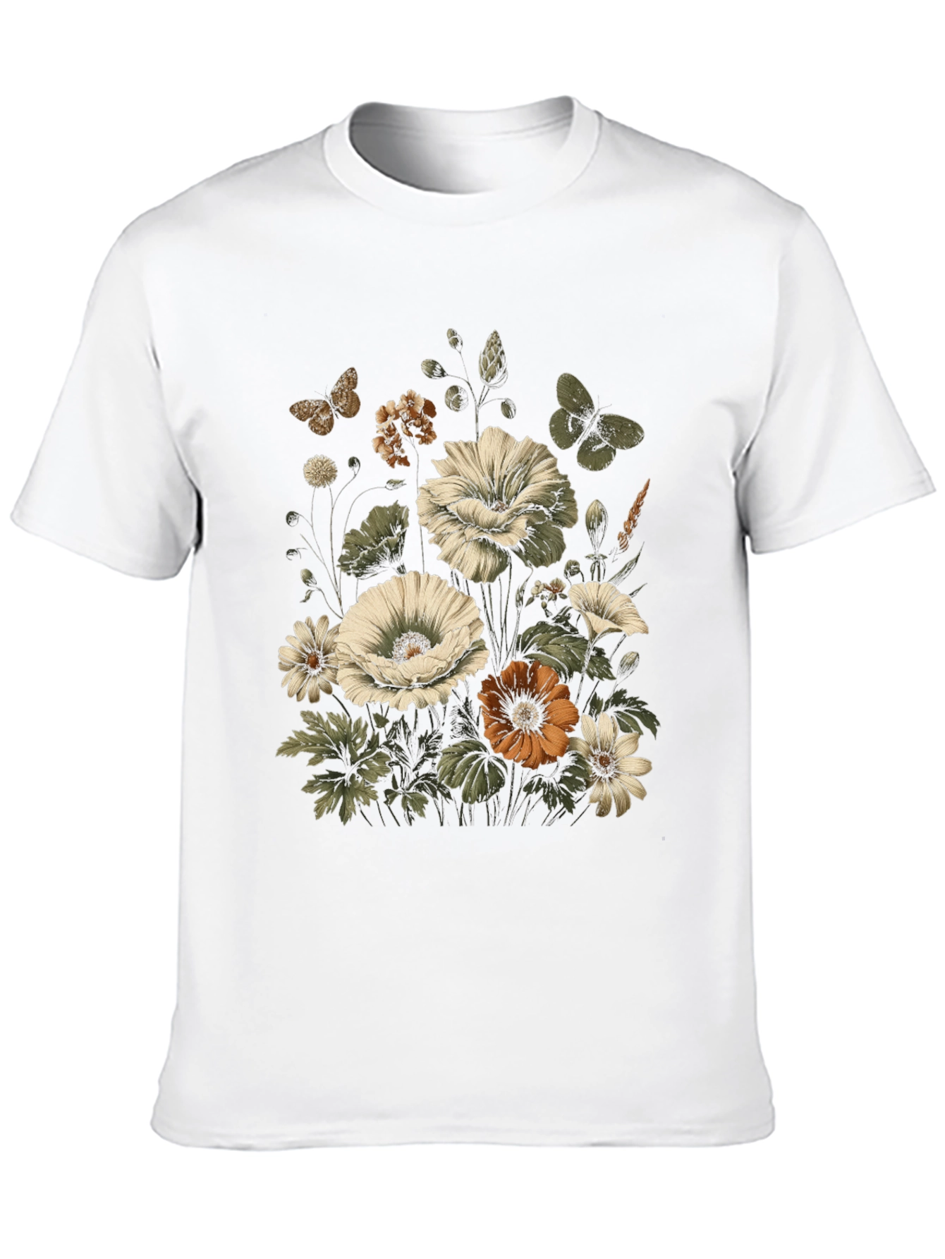 Black Floral Graphic Black T-Shirt view 10