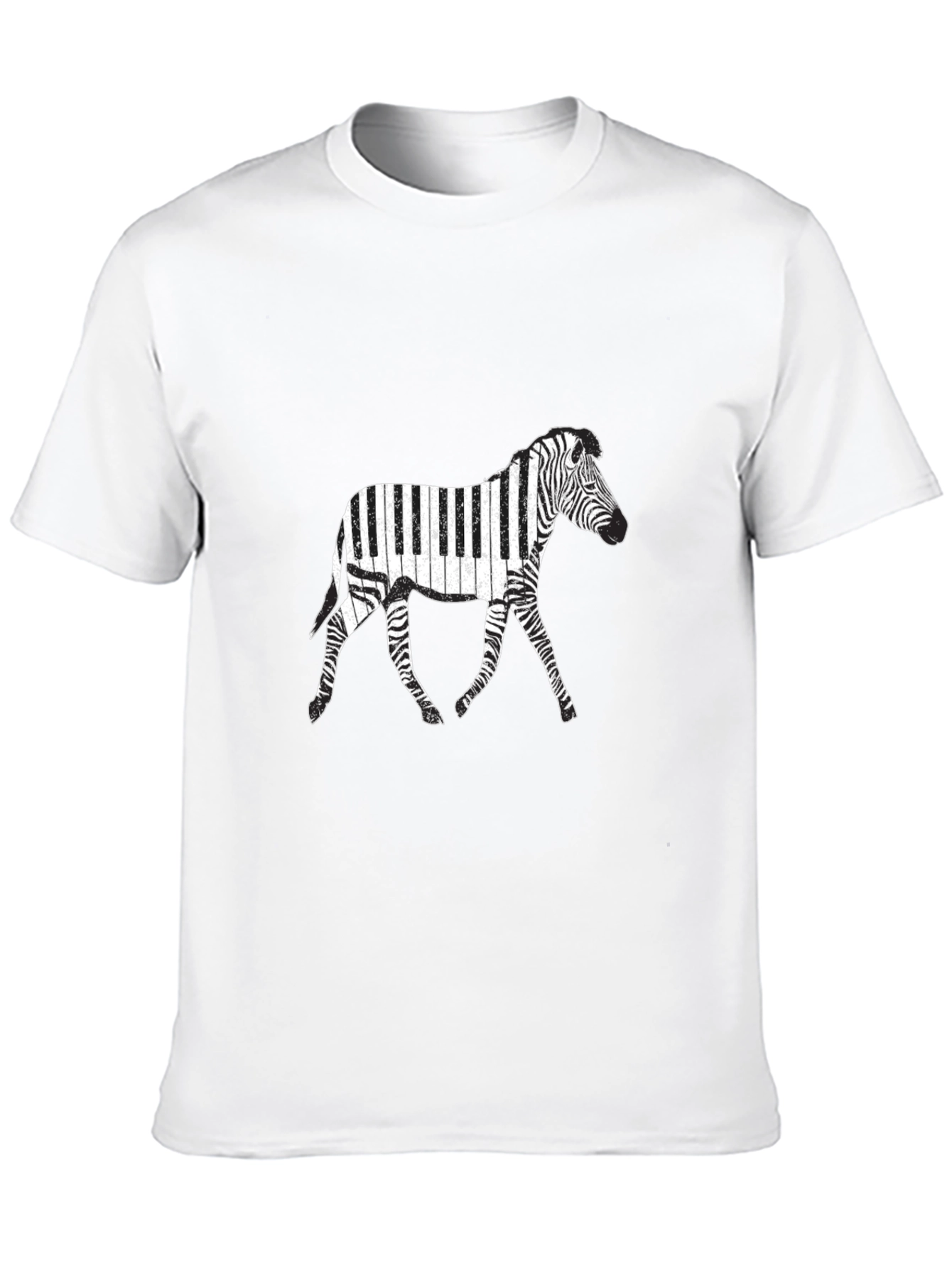 Black Piano Zebra Graphic Tee - Black view 10