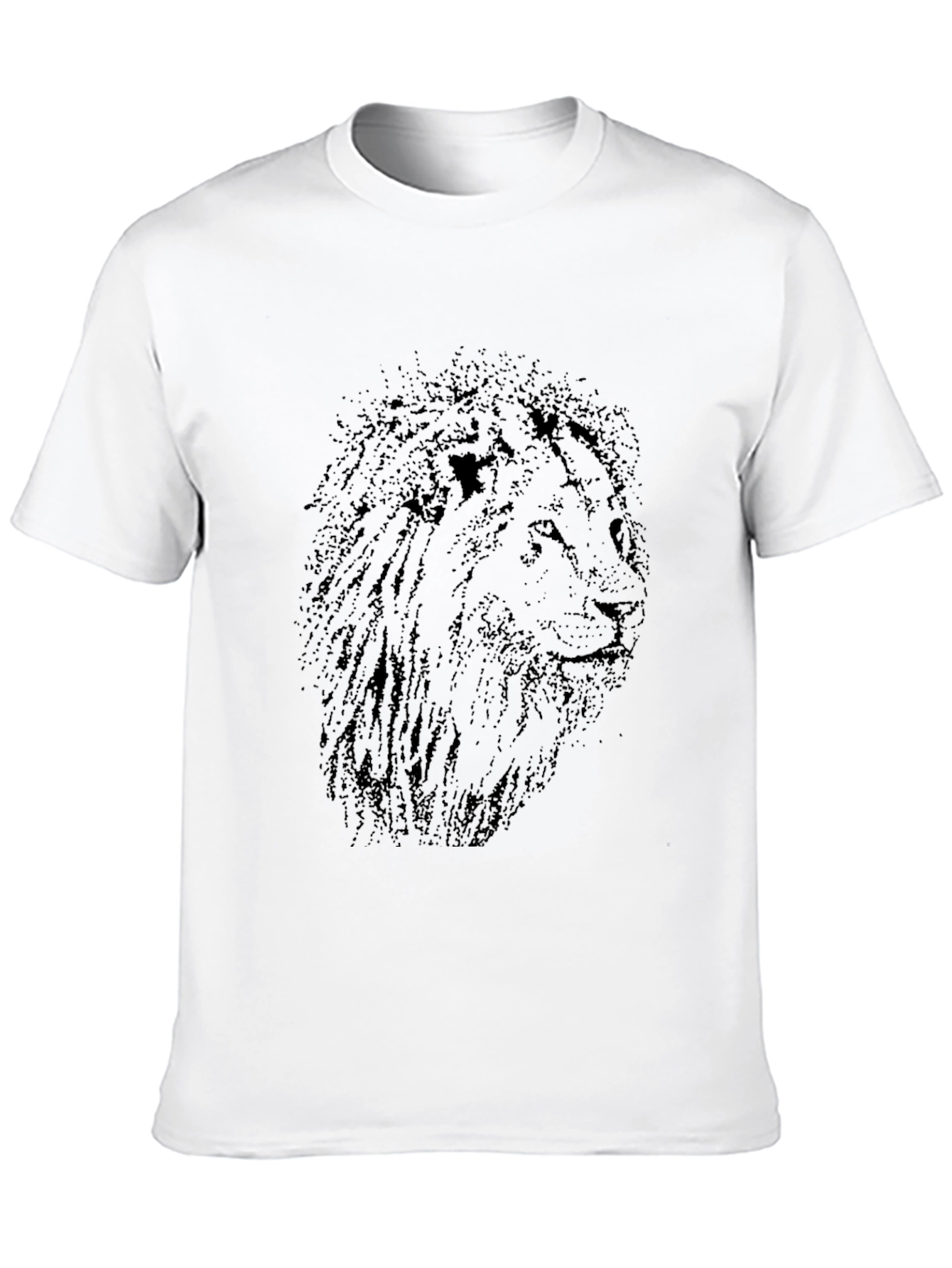Black Lion Graphic Black T-Shirt - Men's Casual Tee view 10