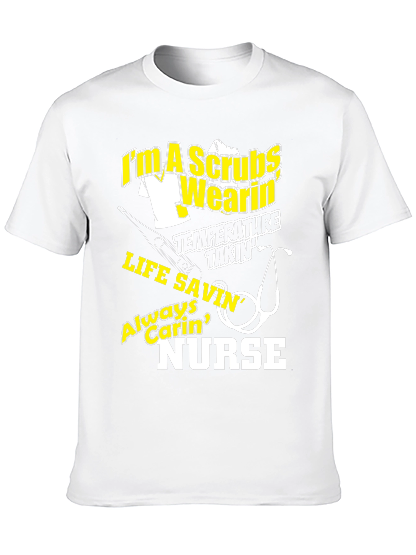 Black Nurse T-Shirt - I'm a Scrubs Wearin' Life Savin' view 10