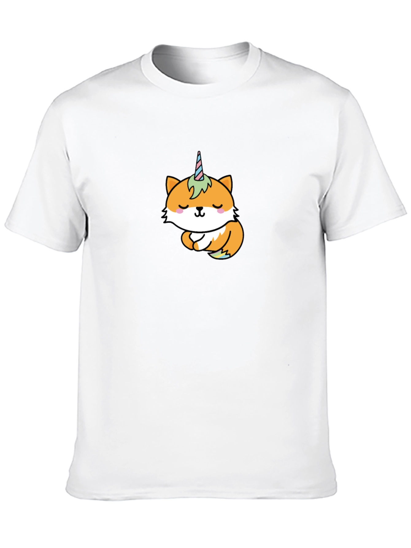 Black Unicorn Fox Graphic T-Shirt - Black view 10